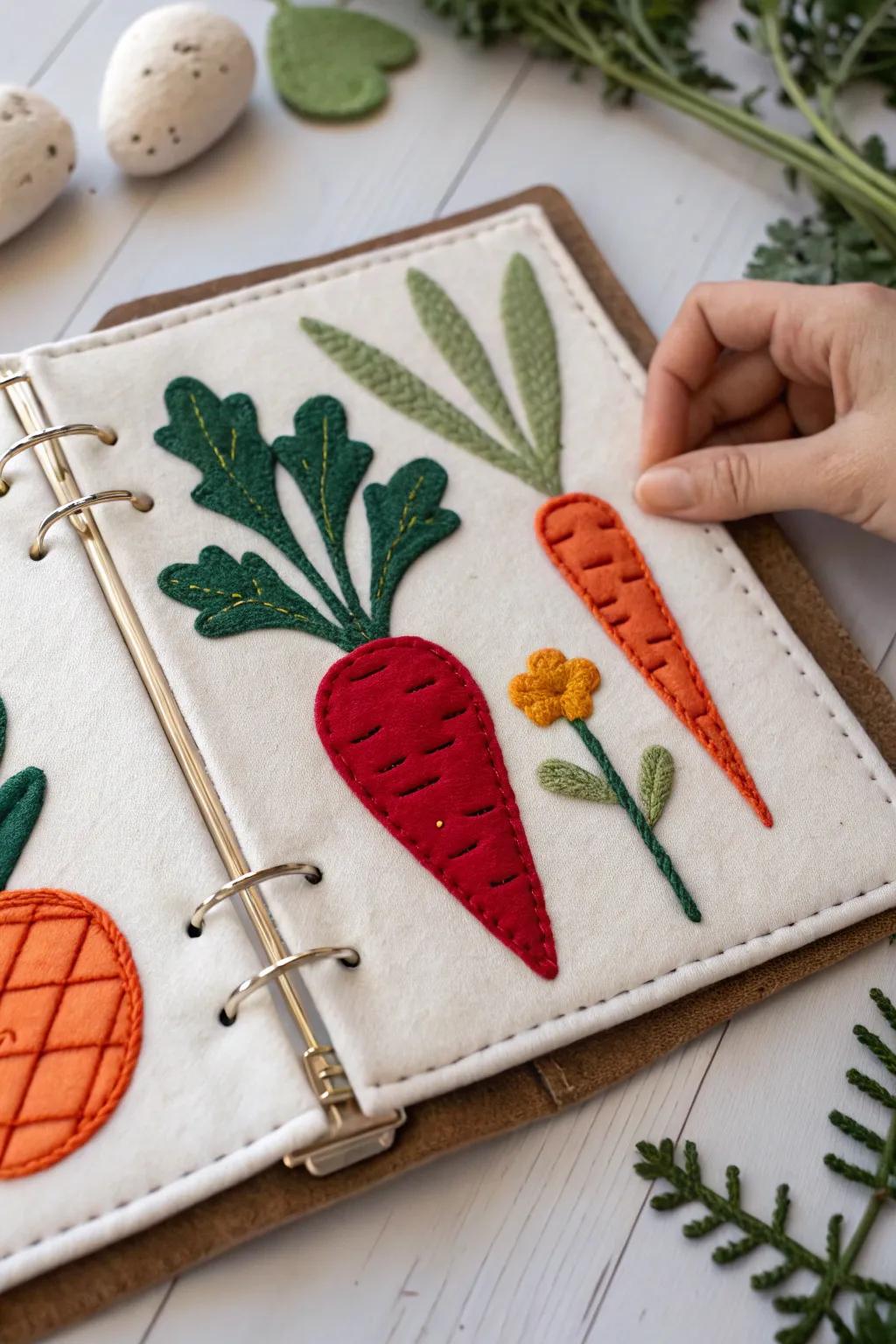 Discover the joy of learning and matching with this charming garden patch busy book page!