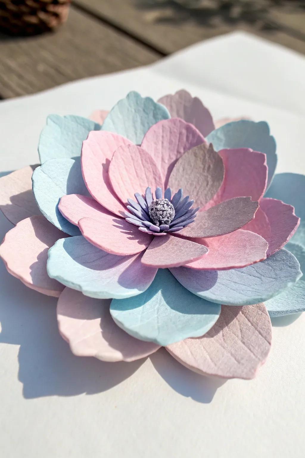 Embrace the art of simplicity with this pastel petal masterpiece, perfect for adding a touch of calm to your favorite space.