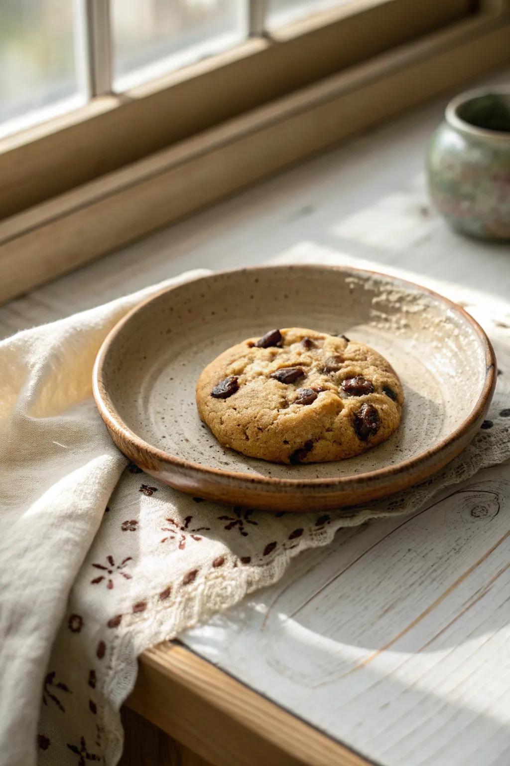 A touch of sweetness and simplicity—homemade chocolate chip delight!