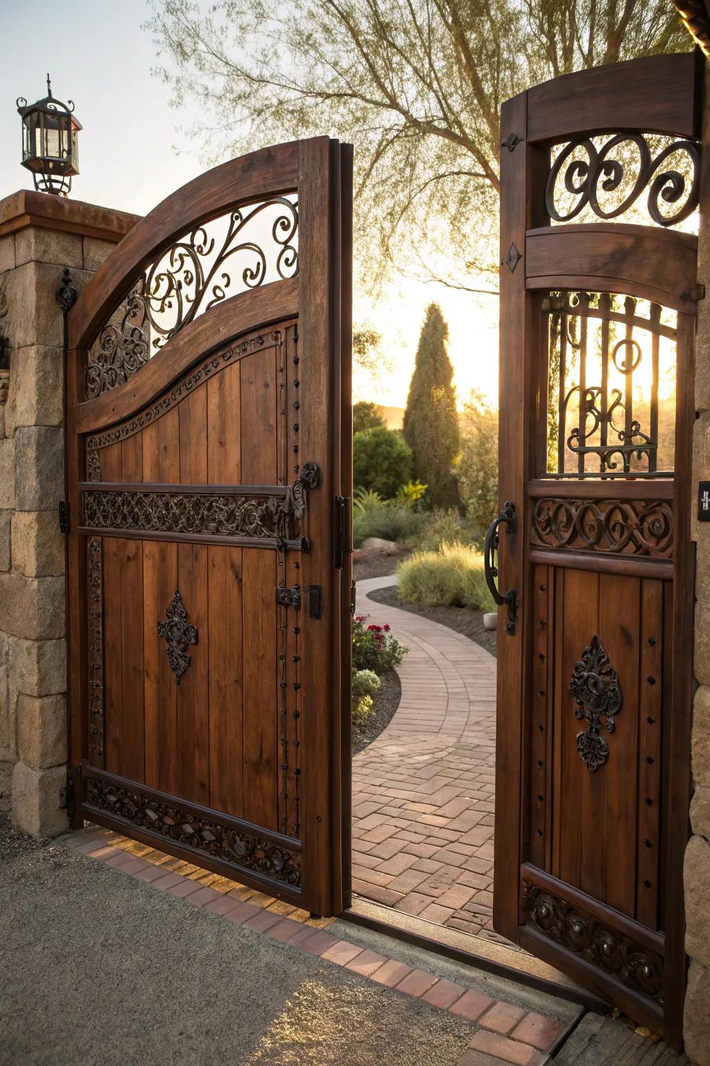Elevate your outdoor space with a dramatic double door gate—where elegance meets craftsmanship.