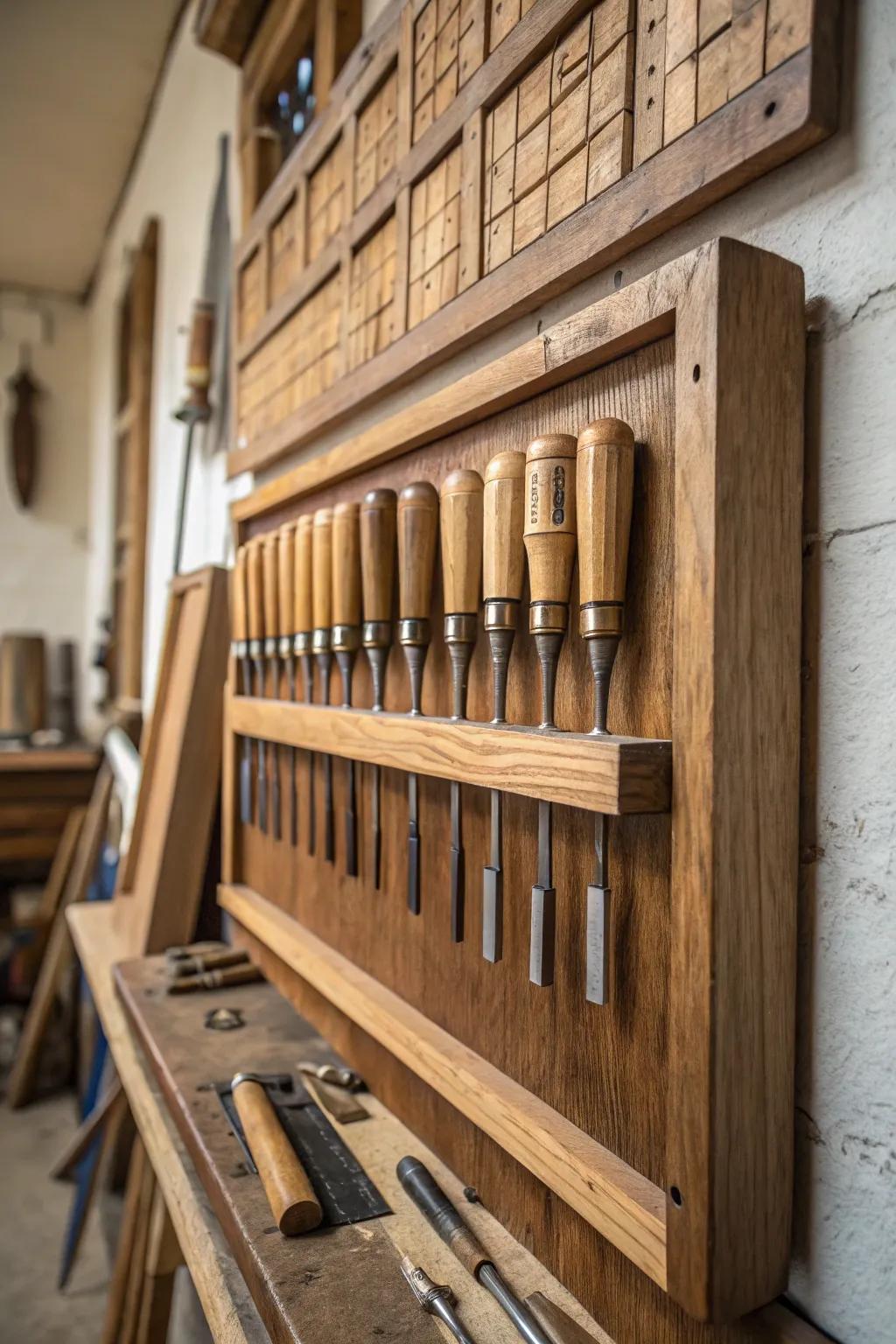Elevate your workshop with a handcrafted shadow board—where every tool finds its perfect place.