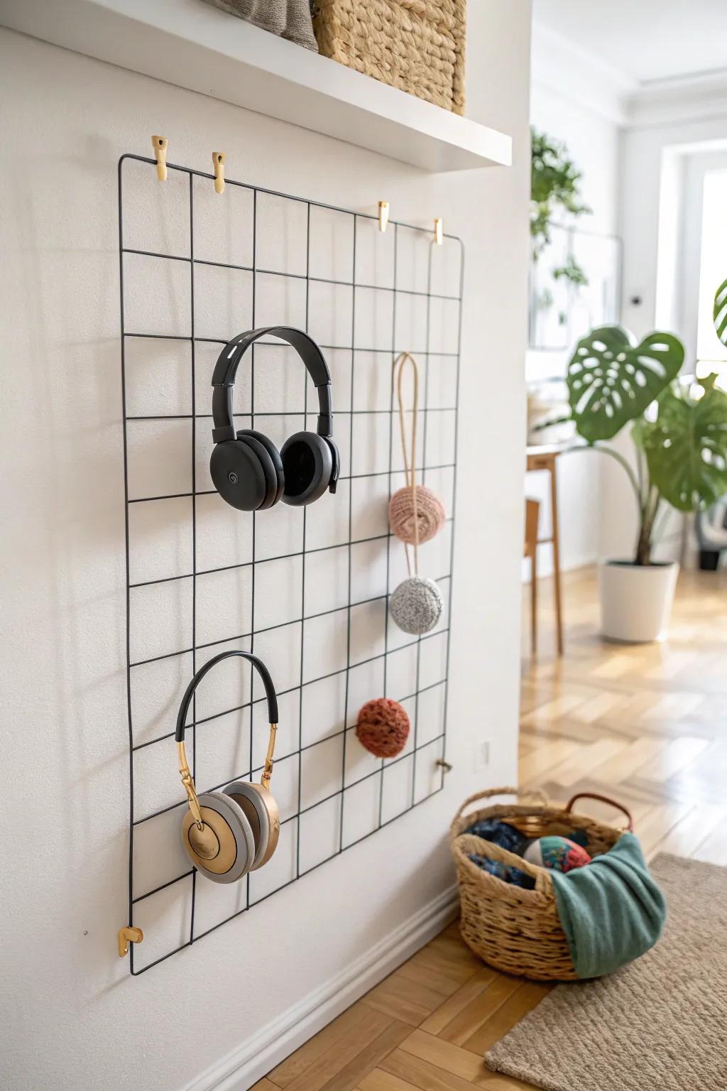 Transform your classroom with this chic and organized headphone storage solution, blending Scandinavian simplicity with a Boho twist!