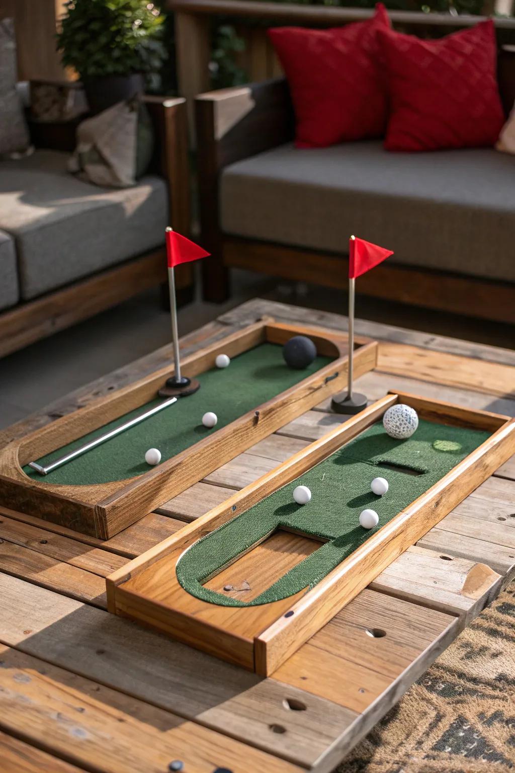 Unleash big fun in small spaces with this expertly crafted DIY mini golf course. Perfect for those who appreciate quality and creativity!