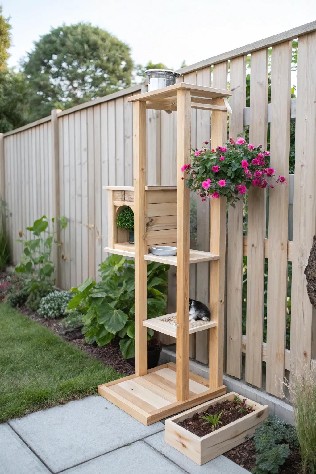 Perch in Paradise: A serene spot for curious cats to observe the outdoors in style.
