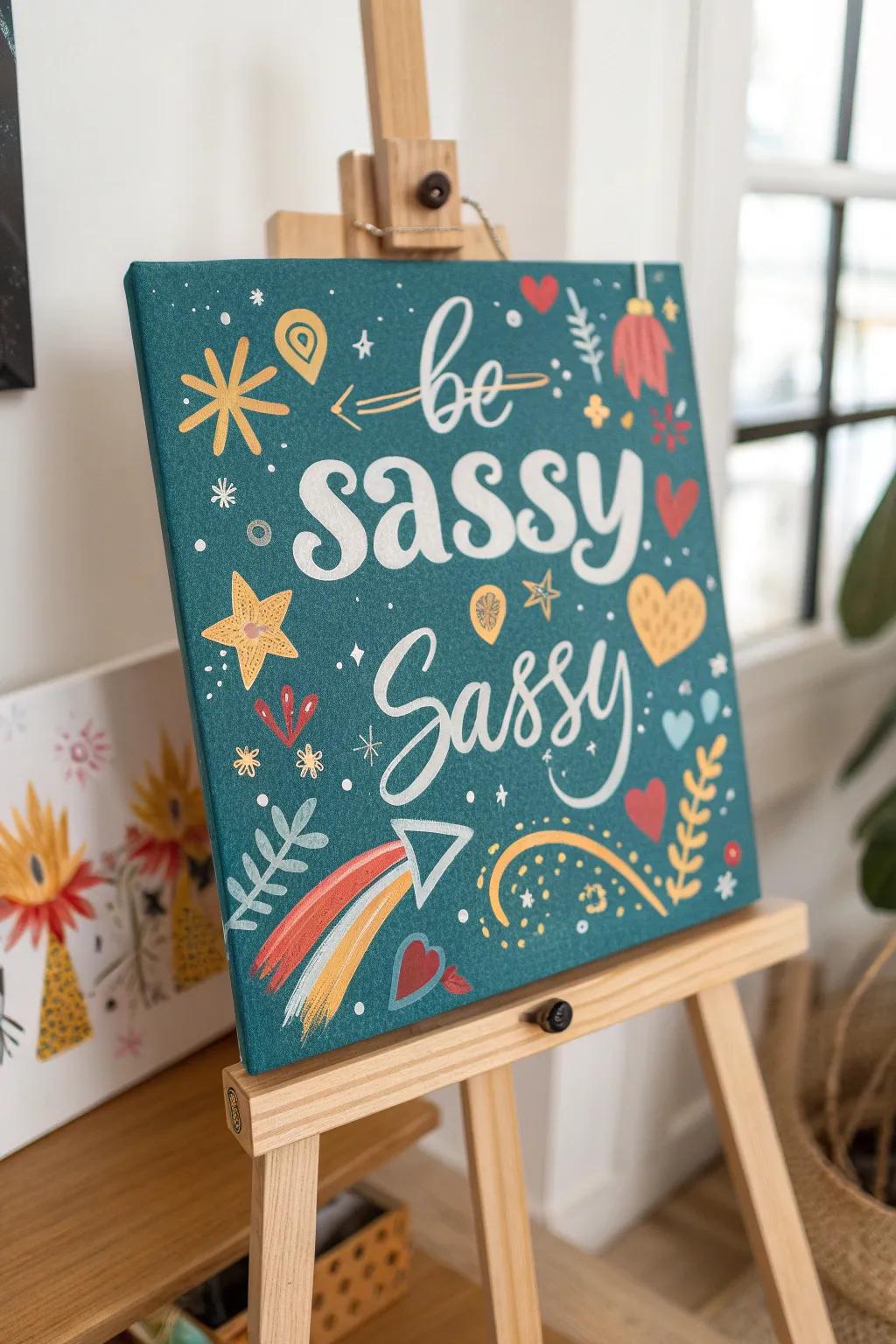 Add a splash of humor and style to your space with this charming sassy quote art piece—perfect for a daily dose of cheer!