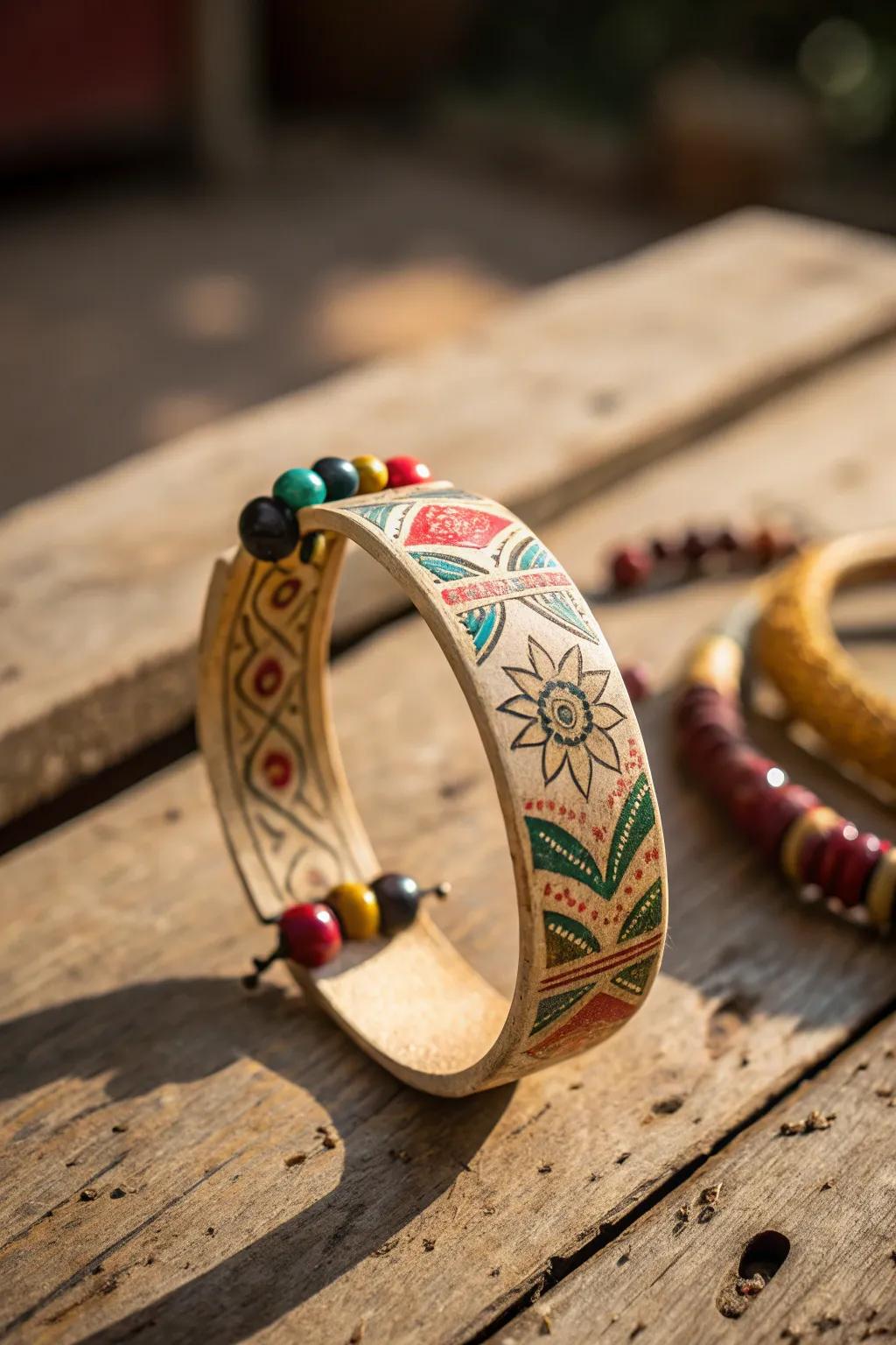 Crafted with precision: Elevate your style with handmade popsicle stick bracelets.