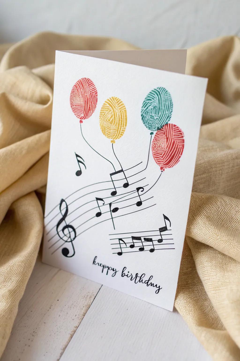Celebrate with a personal touch - create a symphony of colors with Fingerprint Musical Notes.