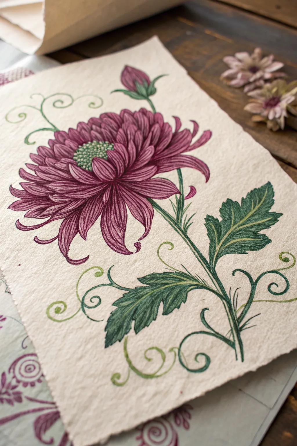 Discover the art of textured flower patterns: where simplicity meets bold elegance.