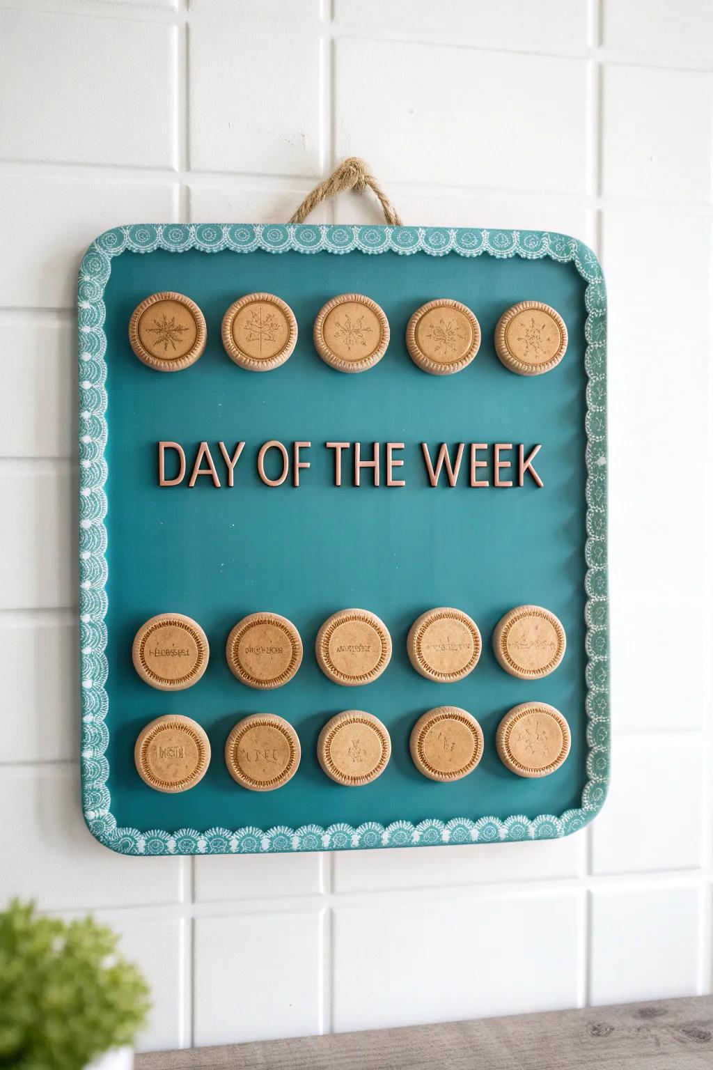 Transform your daily tasks into a work of art with a DIY cookie sheet chore chart!