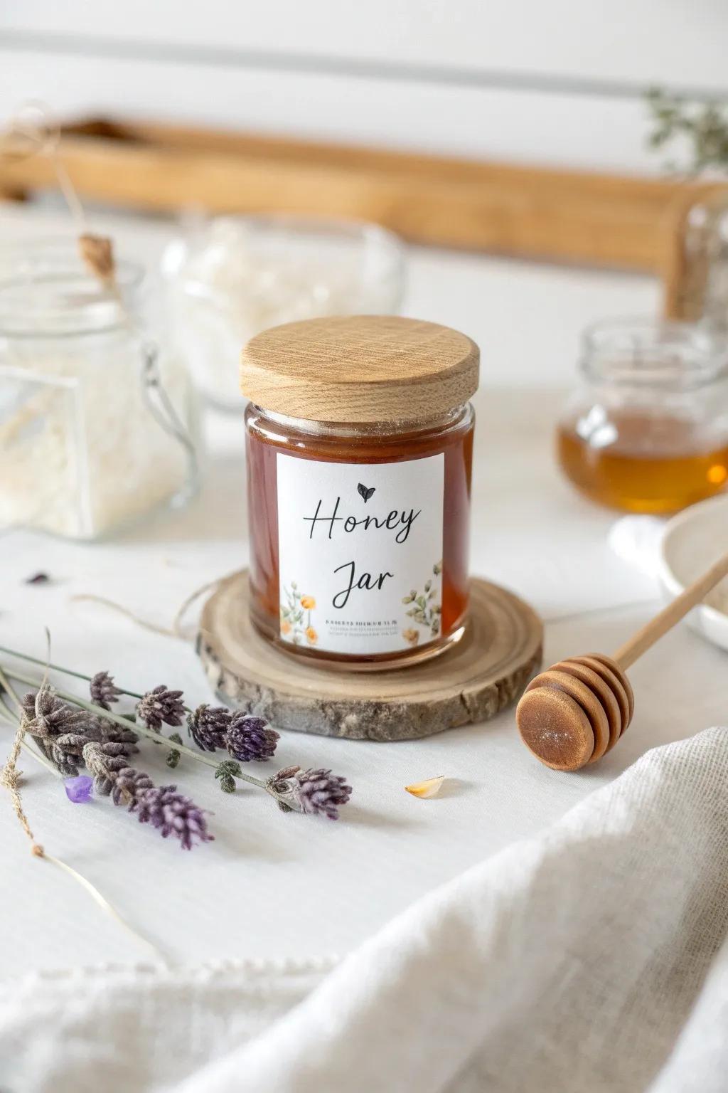 Gift the essence of morning bliss with a beautifully crafted honey jar, the centerpiece of any themed gift basket.