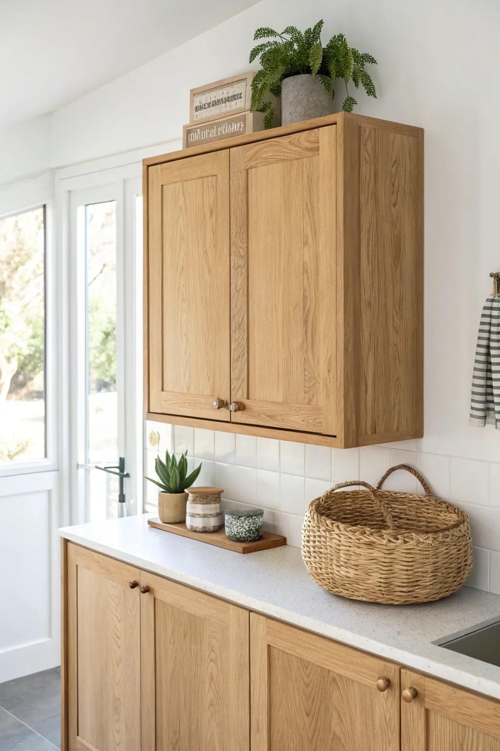 Elevate your kitchen's style with the effortless elegance of floating cabinets.