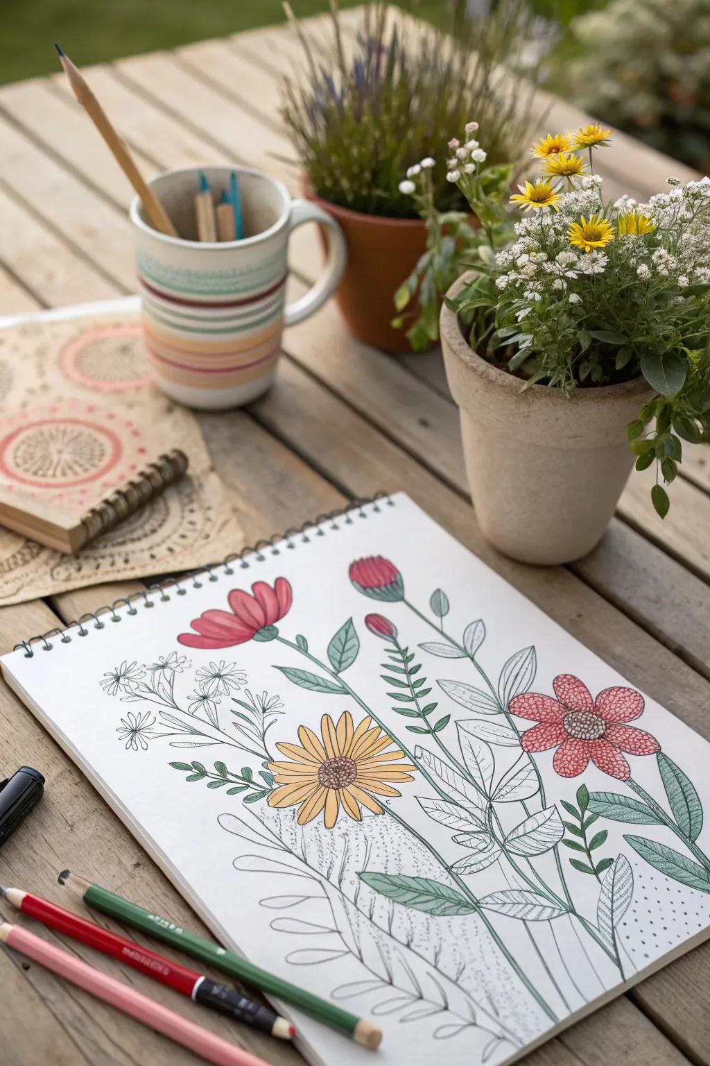 Explore your favorite film through the artistry of a garden sketch. What story will your plants tell?