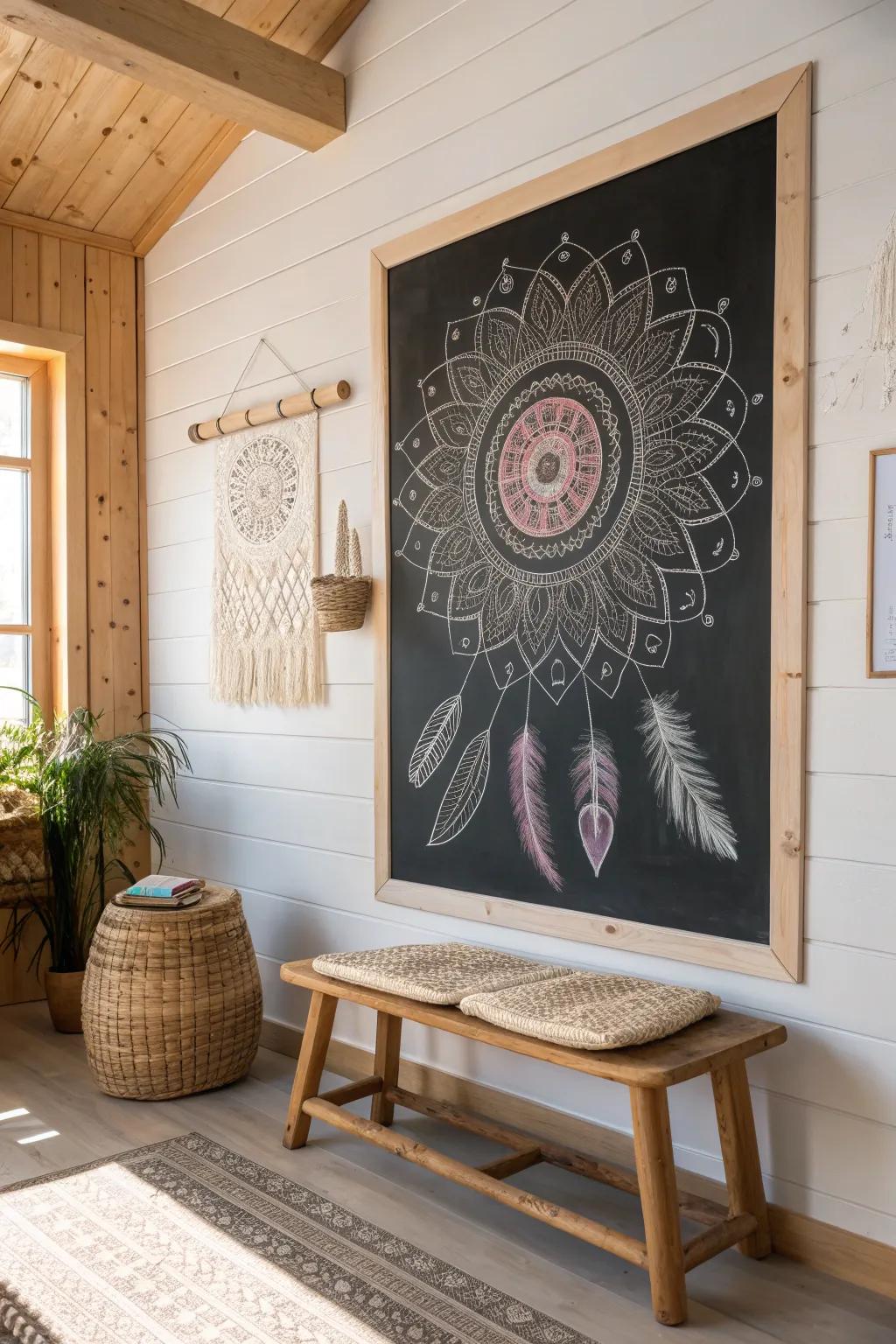 Transform your space with a chic and interactive chalkboard wall—where creativity meets minimalist elegance.