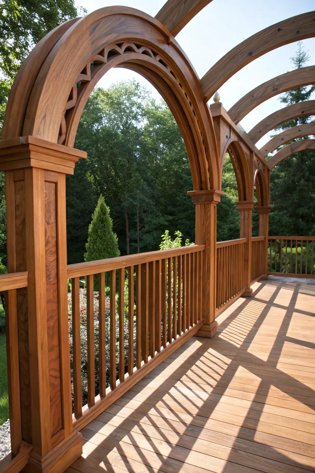 Elevate your outdoor space with the timeless elegance of archway railings.