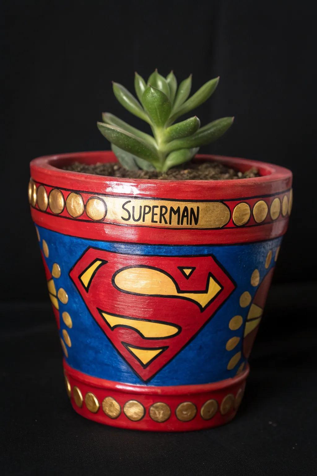 Elevate your plant game with this heroic flower pot, a perfect blend of creativity and craftsmanship!
