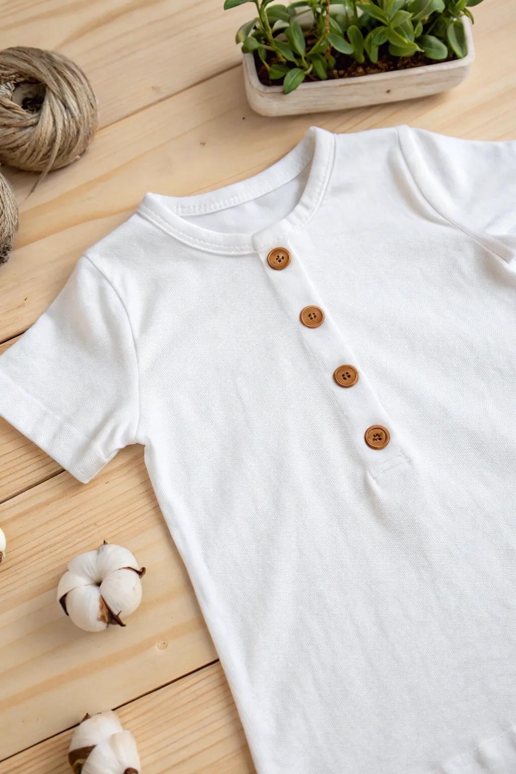 Transform your t-shirt with a button-up back twist—minimalist elegance meets boho charm!
