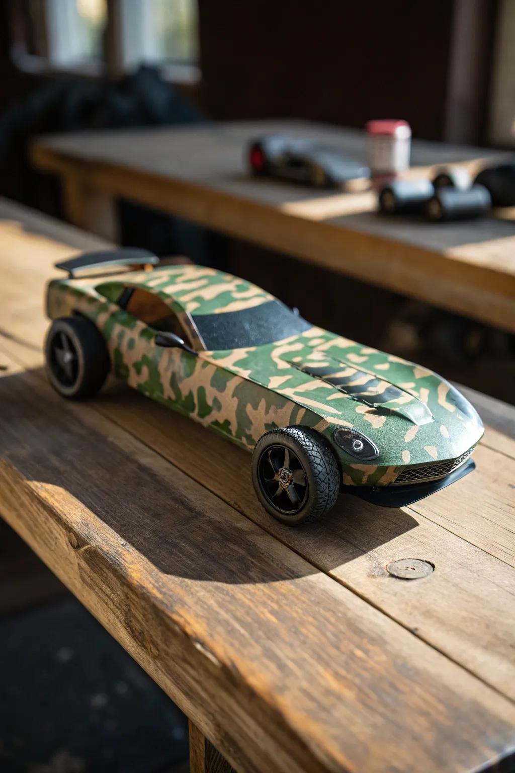 Unleash the adventurer within with this meticulously crafted Camouflage Cruiser.
