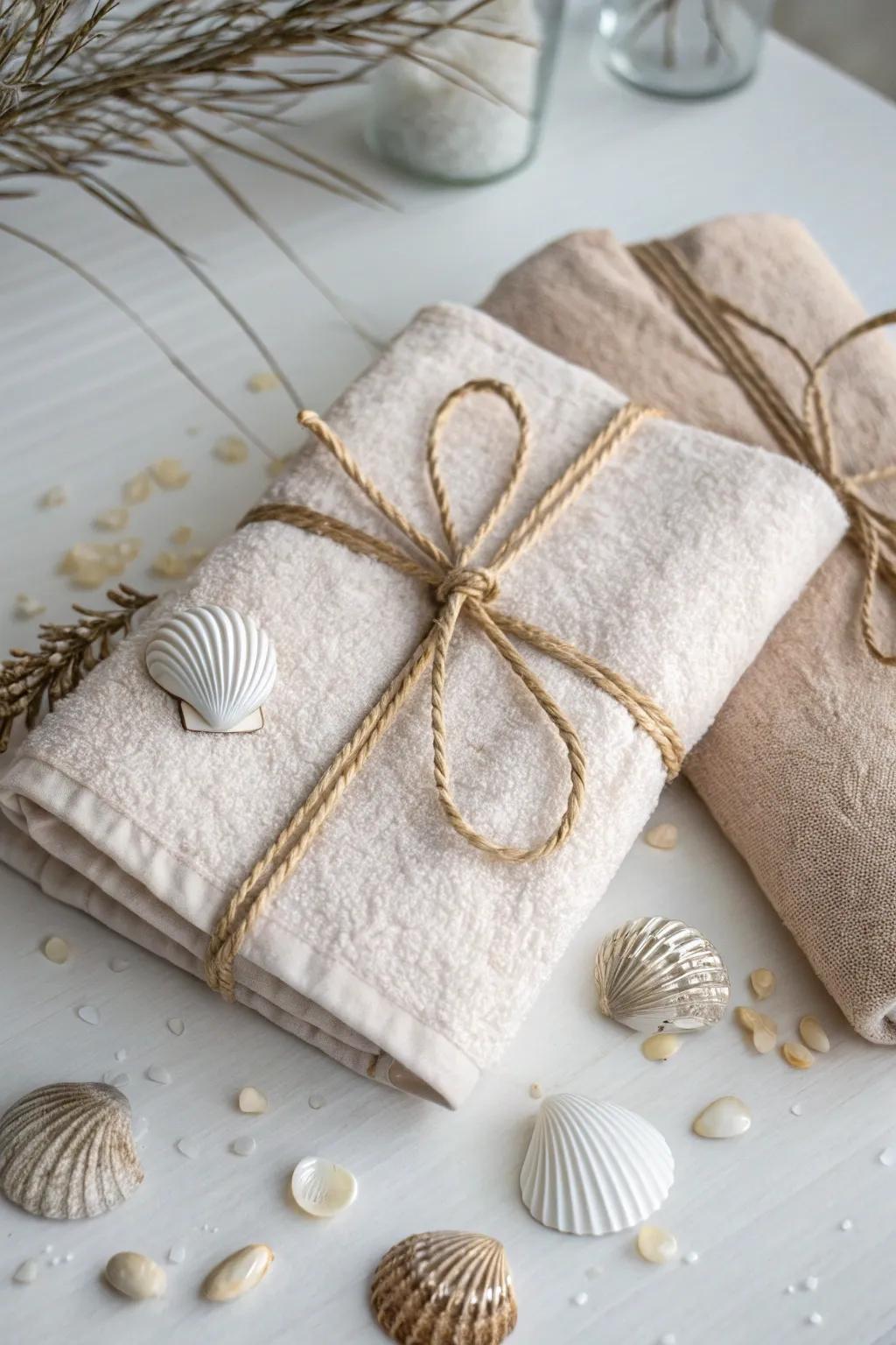 Elevate your gift wrapping with a touch of seaside charm. 🌊✨ #ScandinavianStyle #BohoChic