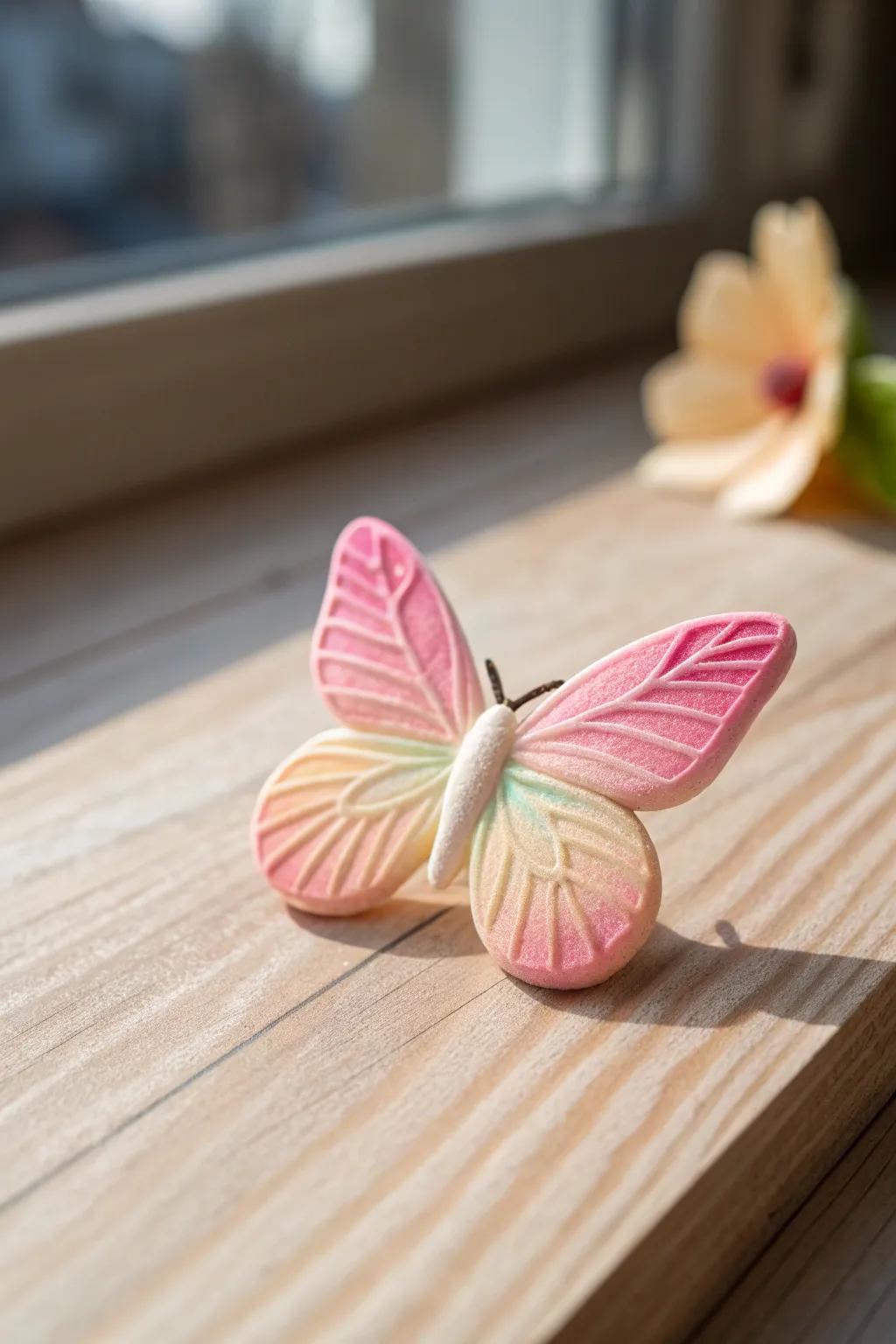 Delight in simplicity and elegance with this handcrafted playdough butterfly, a perfect blend of Scandinavian and Boho styles.