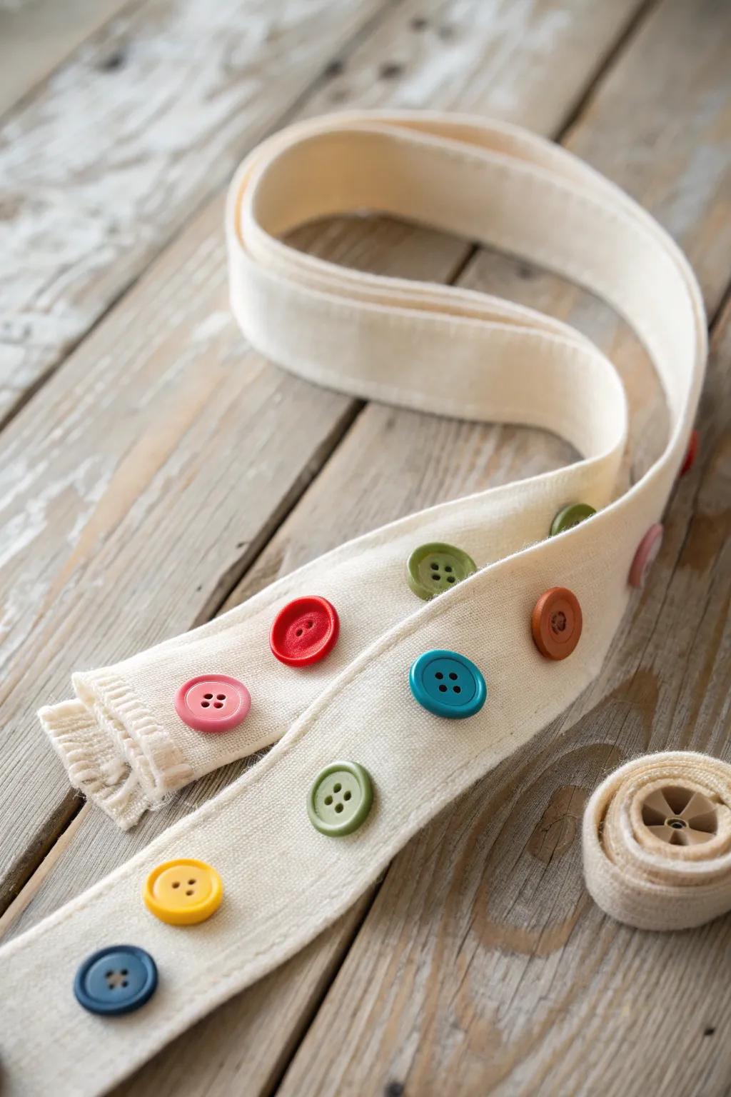 Encourage little hands with this charming DIY Button Snake—simple, fun, and perfect for tiny explorers!