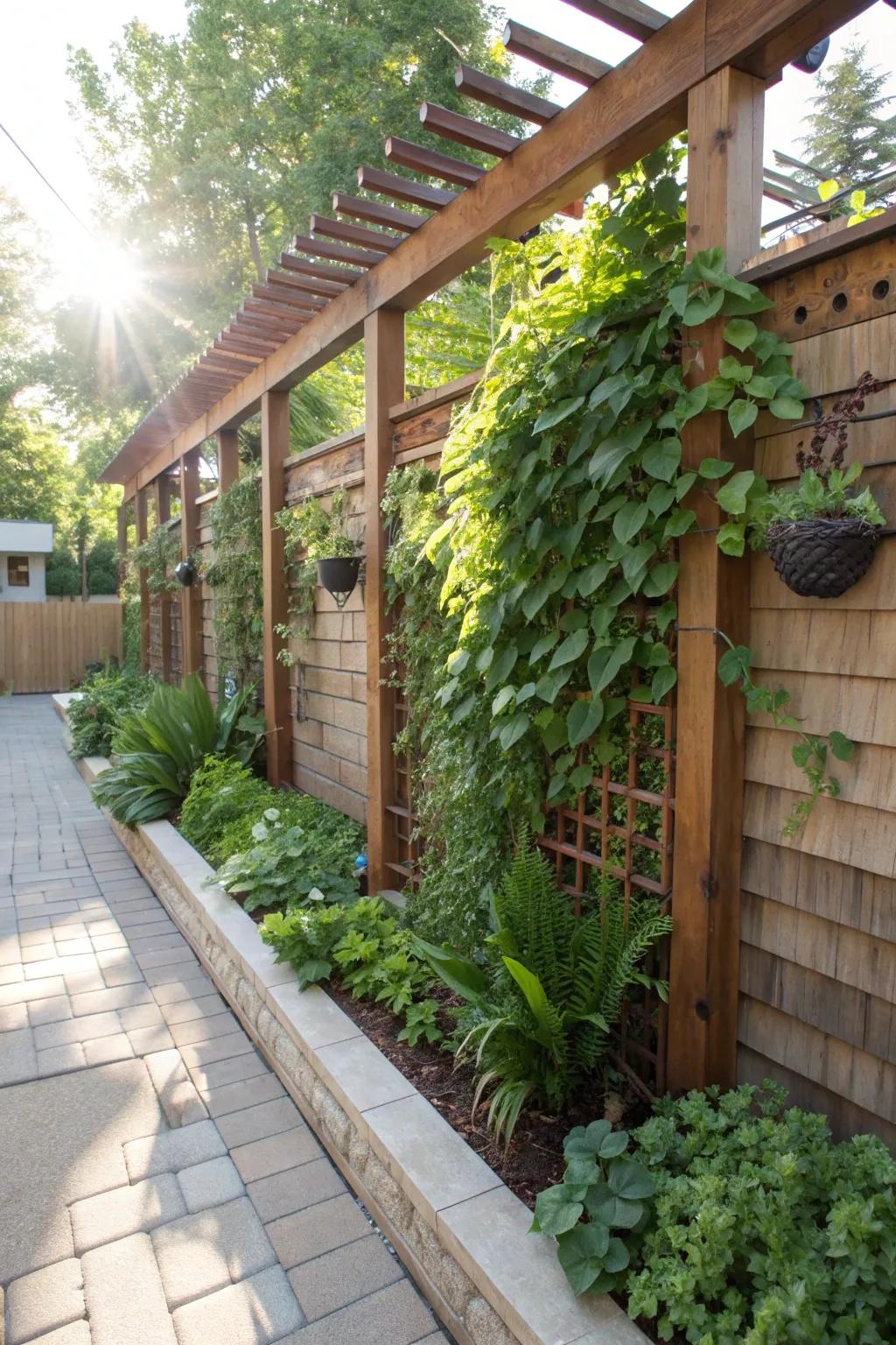 Transform your backyard with a stunning living plant wall—where craftsmanship meets nature.