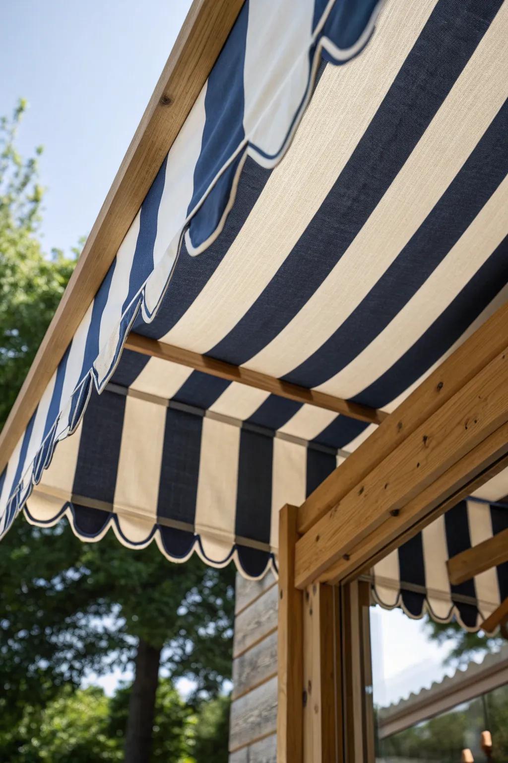 Elevate your DIY concession stand with a touch of elegance through a handcrafted decorative awning.