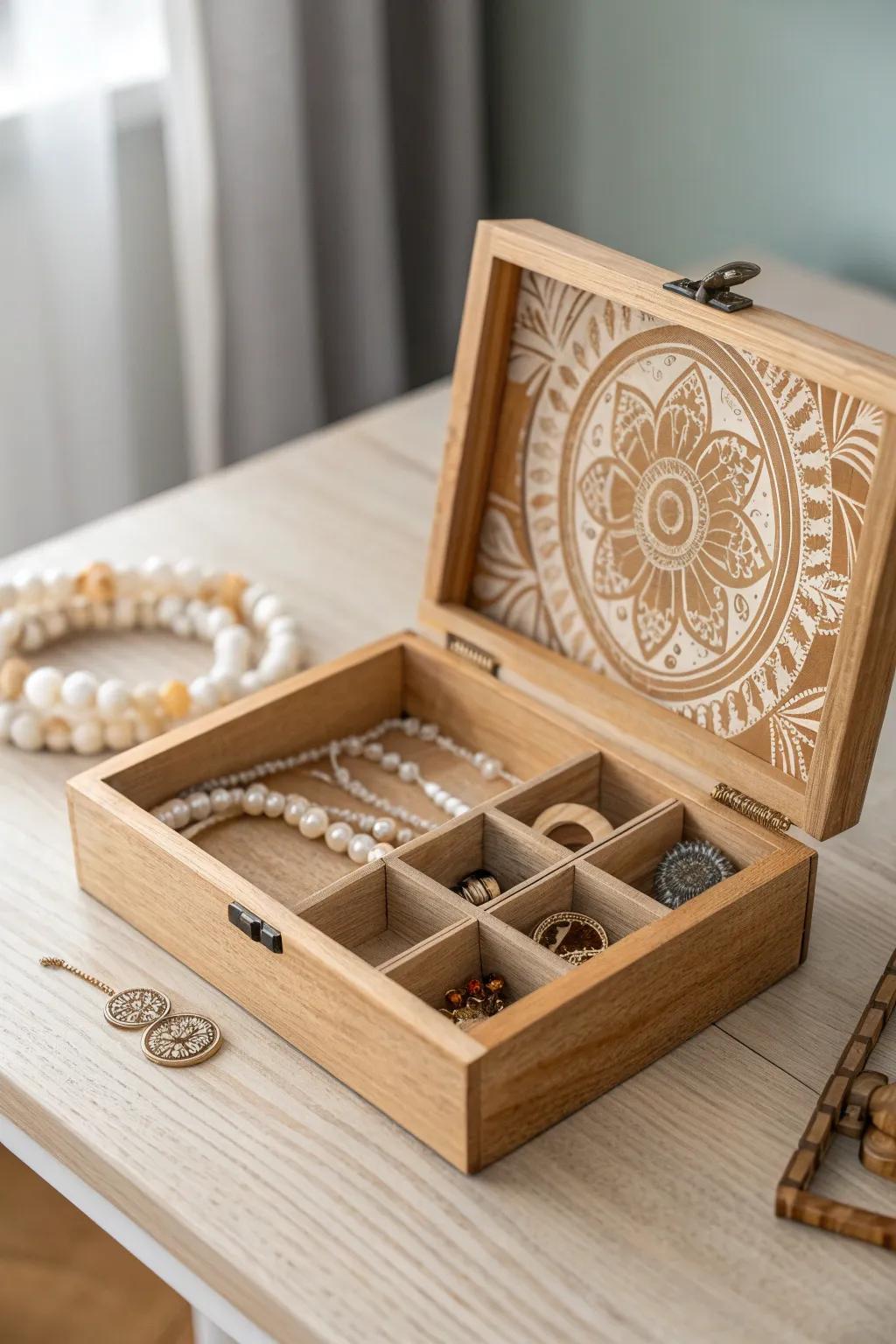 Organize tiny treasures with elegance: Discover the beauty of handcrafted jewelry boxes.