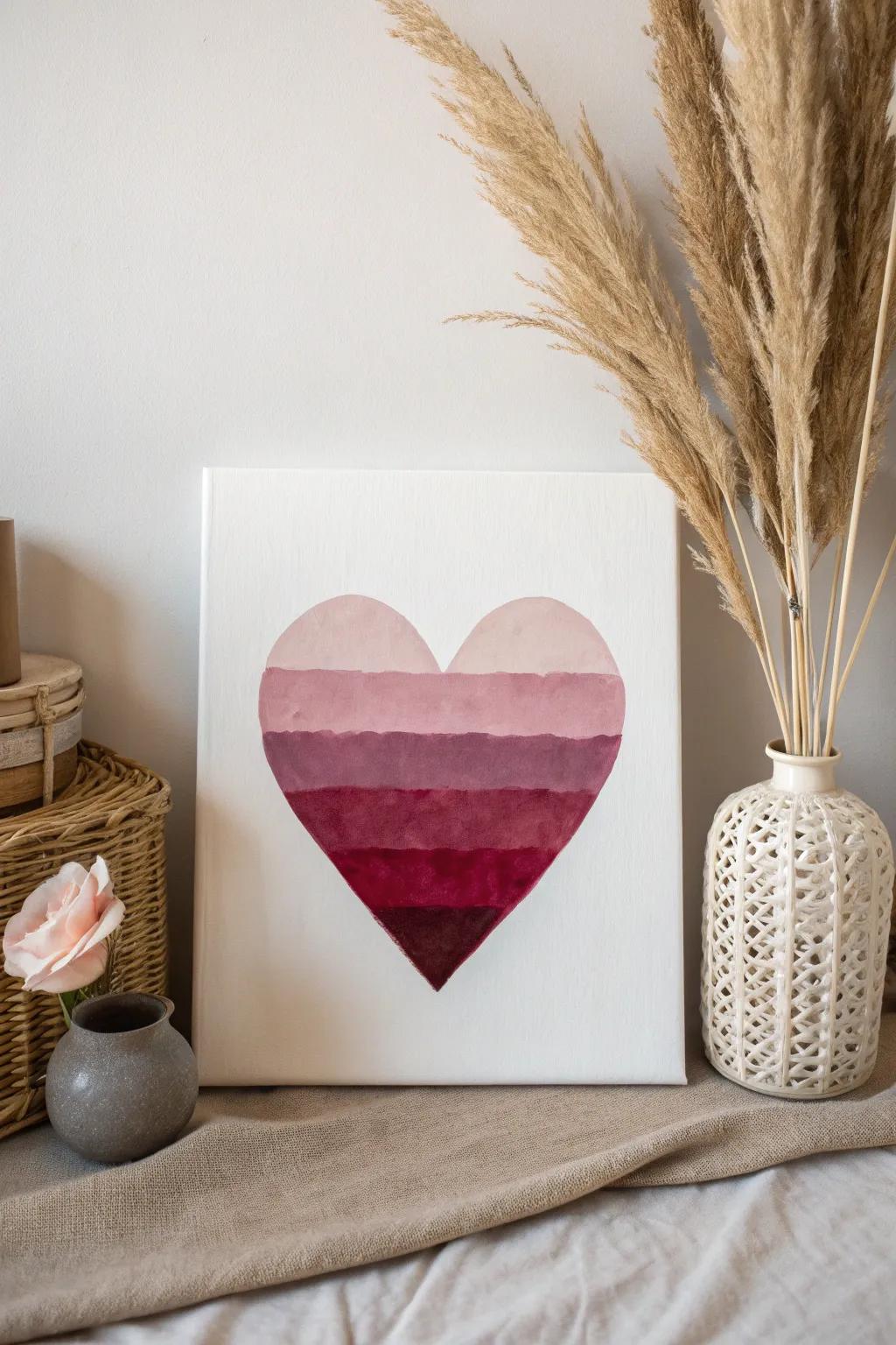 Elevate your space with this Ombre Heart, blending elegance and simplicity in Scandinavian-Boho style.