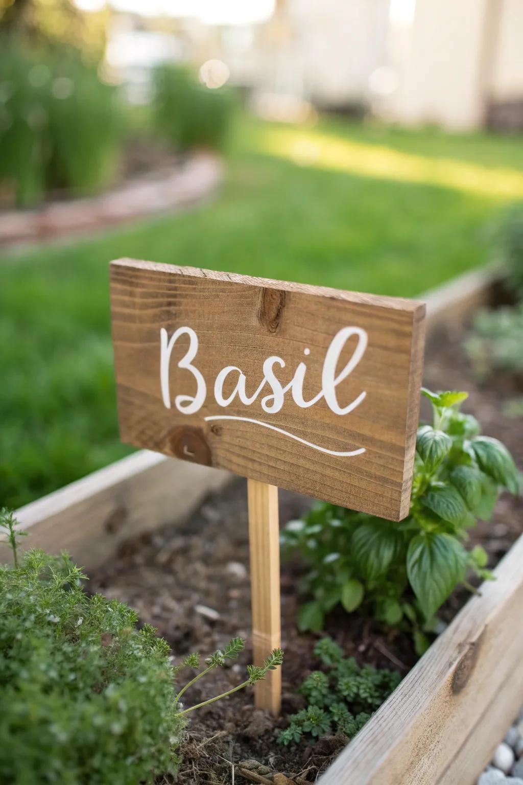 Add a touch of charm to your garden with handcrafted wooden markers.