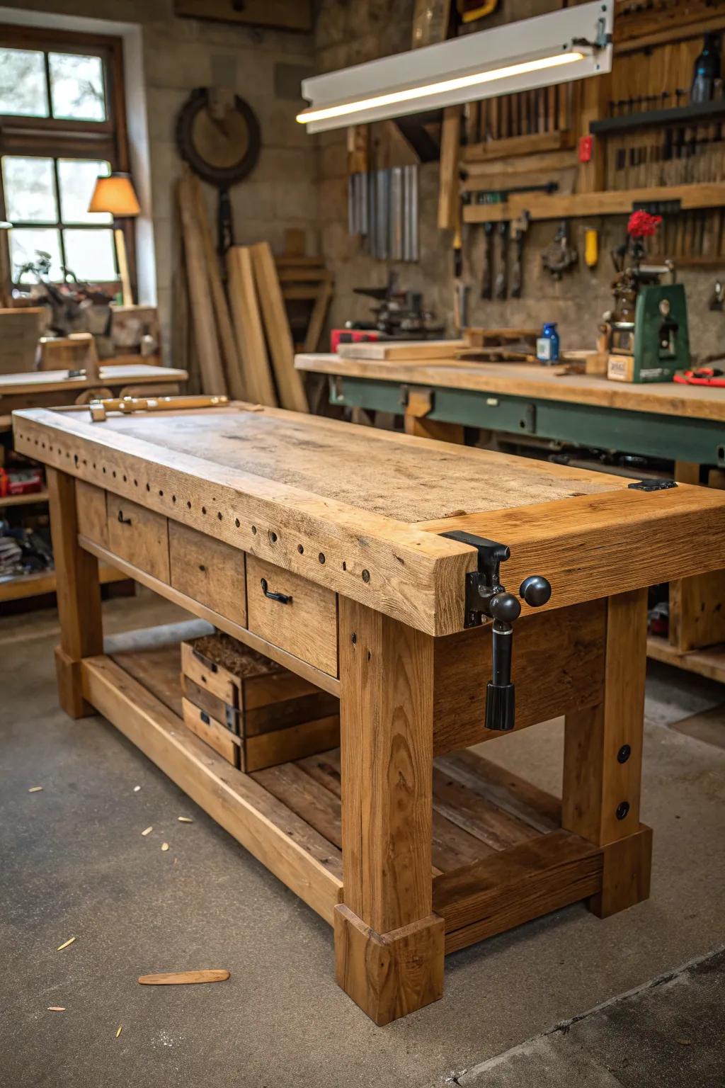 Transform your workspace with a versatile convertible workbench for all your projects.