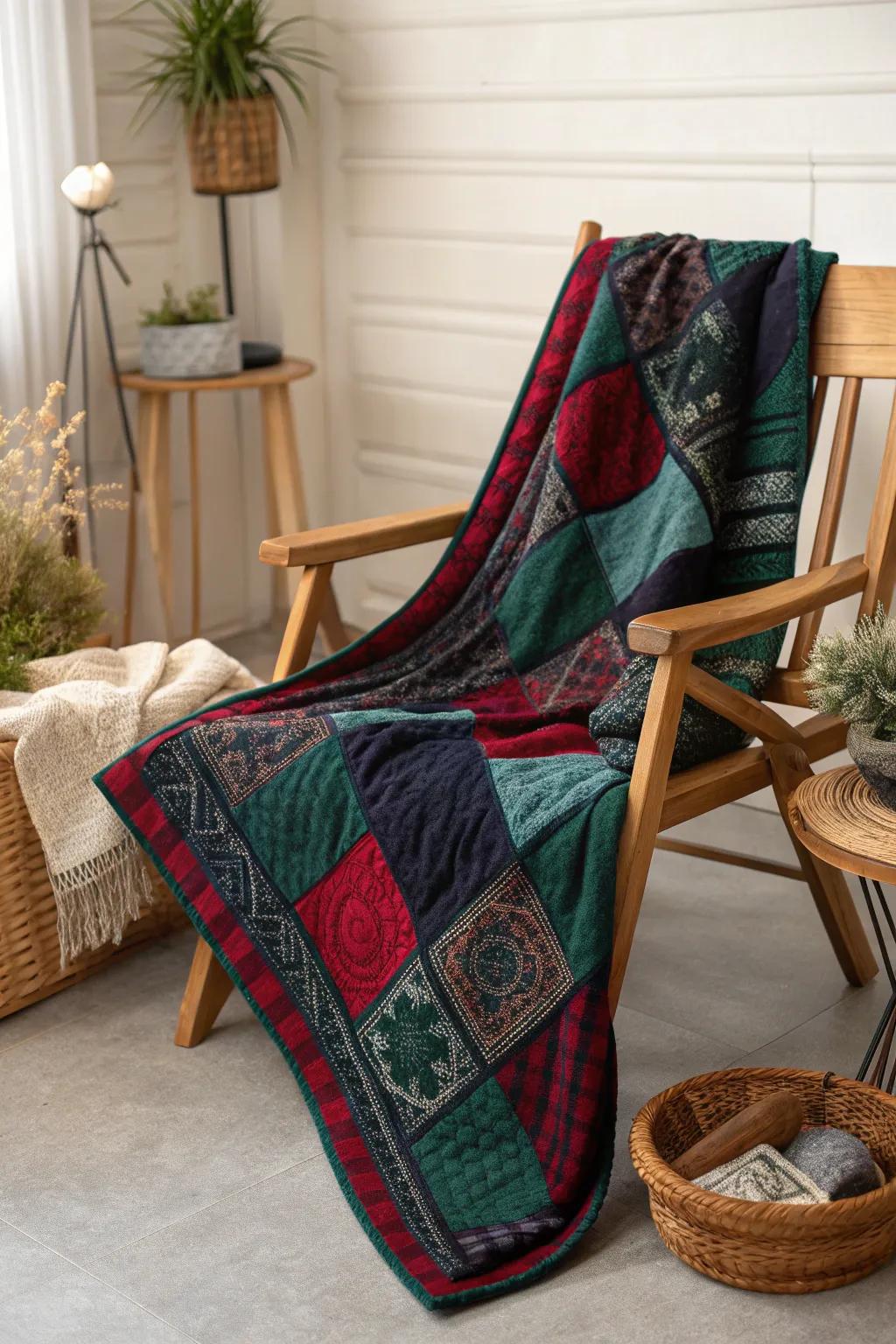 Wrap yourself in stories with this heirloom-worthy flannel quilt, where every stitch whispers elegance.