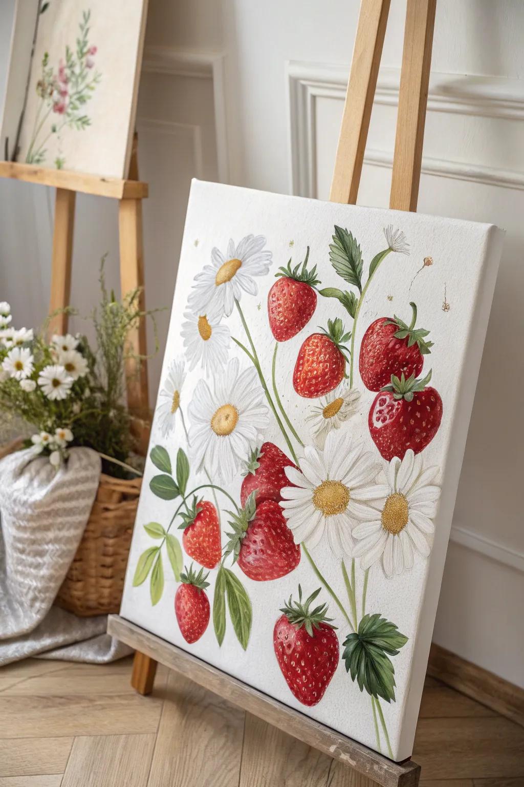 Celebrate the vibrant art of nature with a touch of minimalist elegance. 🌿🍓 #FruitAndFloralFusion