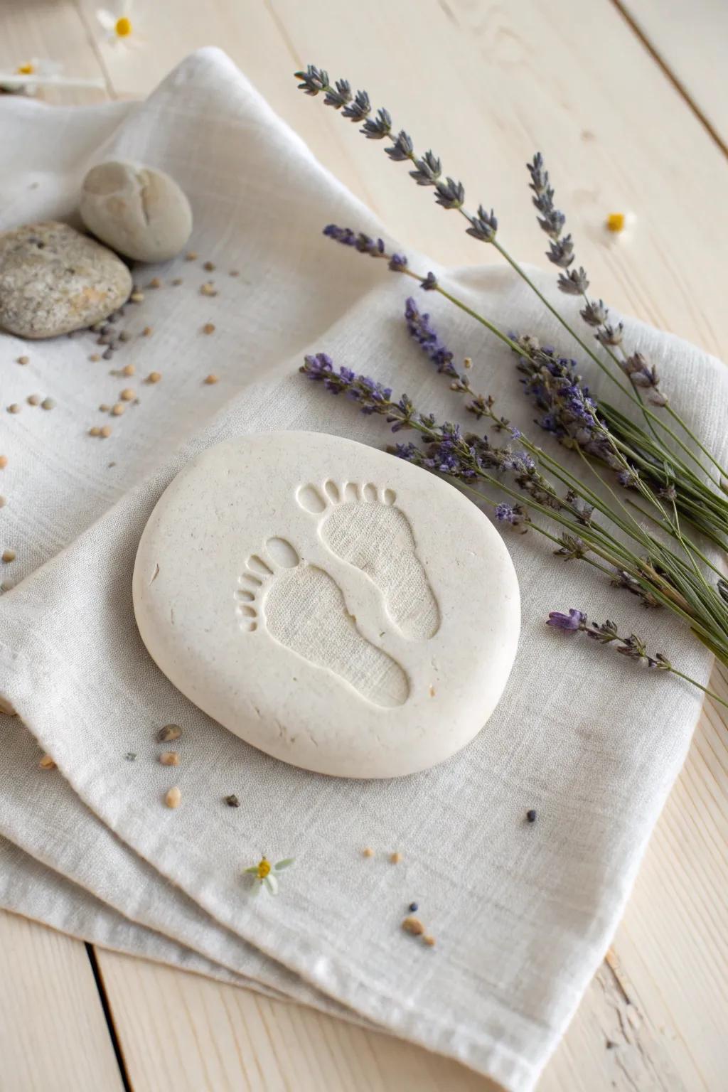 Cherish precious moments with a footprint keepsake stone, a timeless memory of love and craftsmanship.