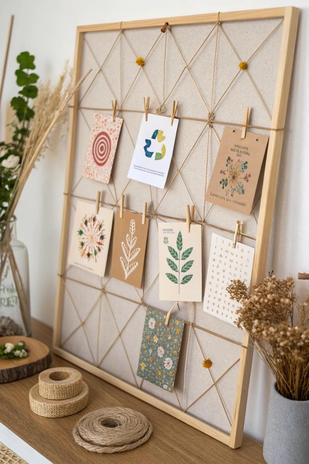 Discover the art of recycling through a global lens with this stunning minimalist bulletin board. 🌍✨