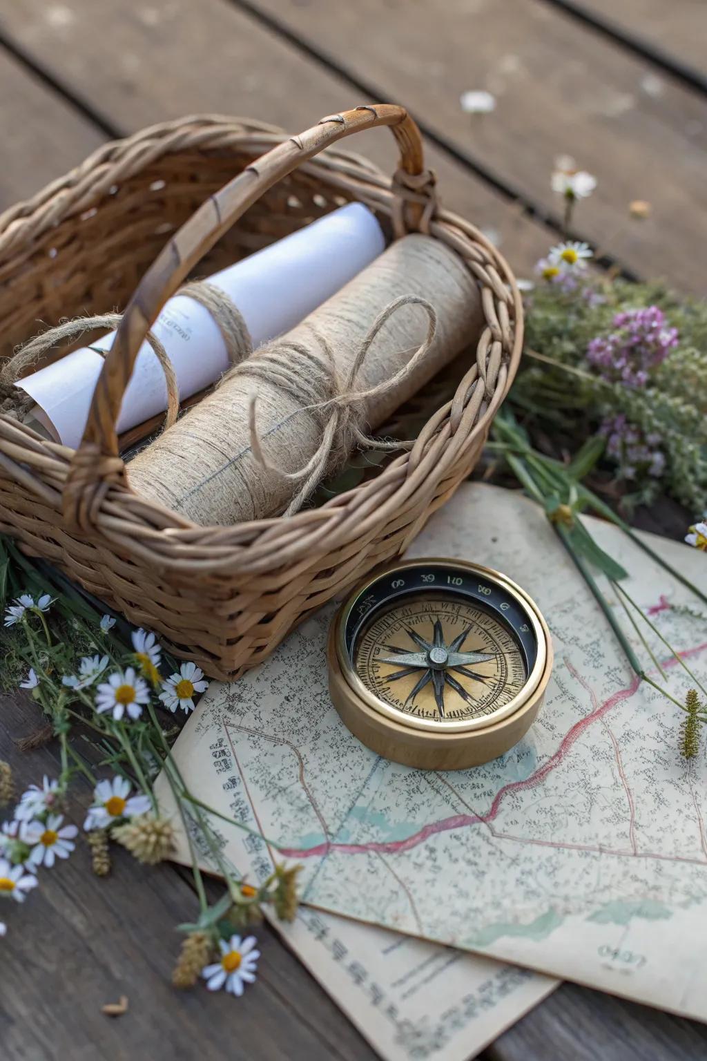 Embark on a journey with our Outdoor Adventure Basket, where every detail tells a story of exploration and discovery.