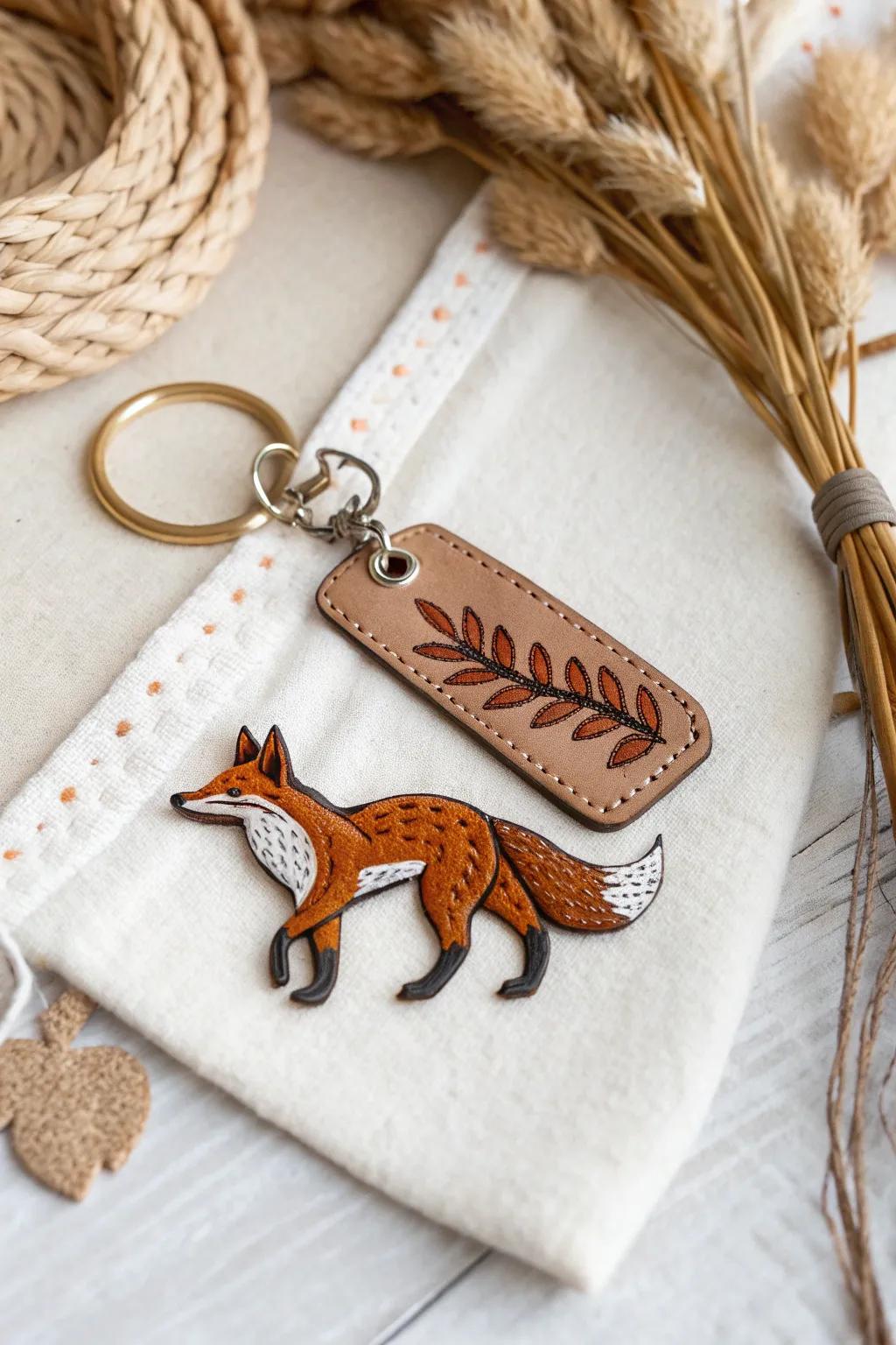 Charming Companions: Add a playful touch to your everyday essentials with this handcrafted fox charm.