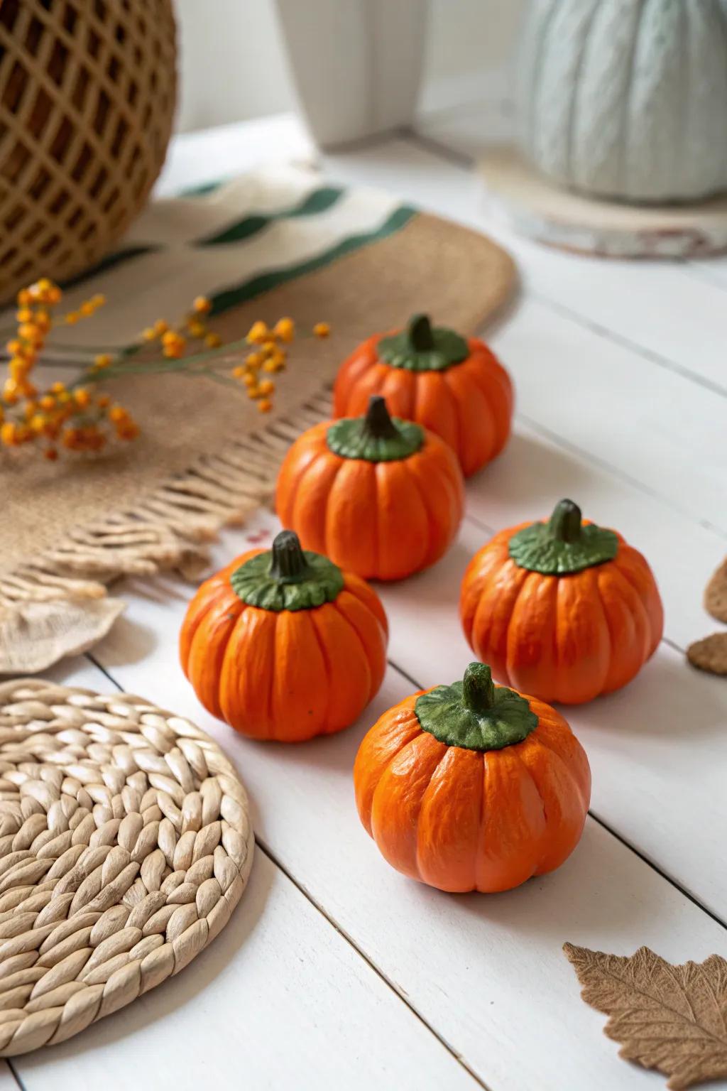 Delight in the charm of handcrafted acorn pumpkins – a perfect blend of Scandinavian minimalism and boho warmth for your autumn decor.
