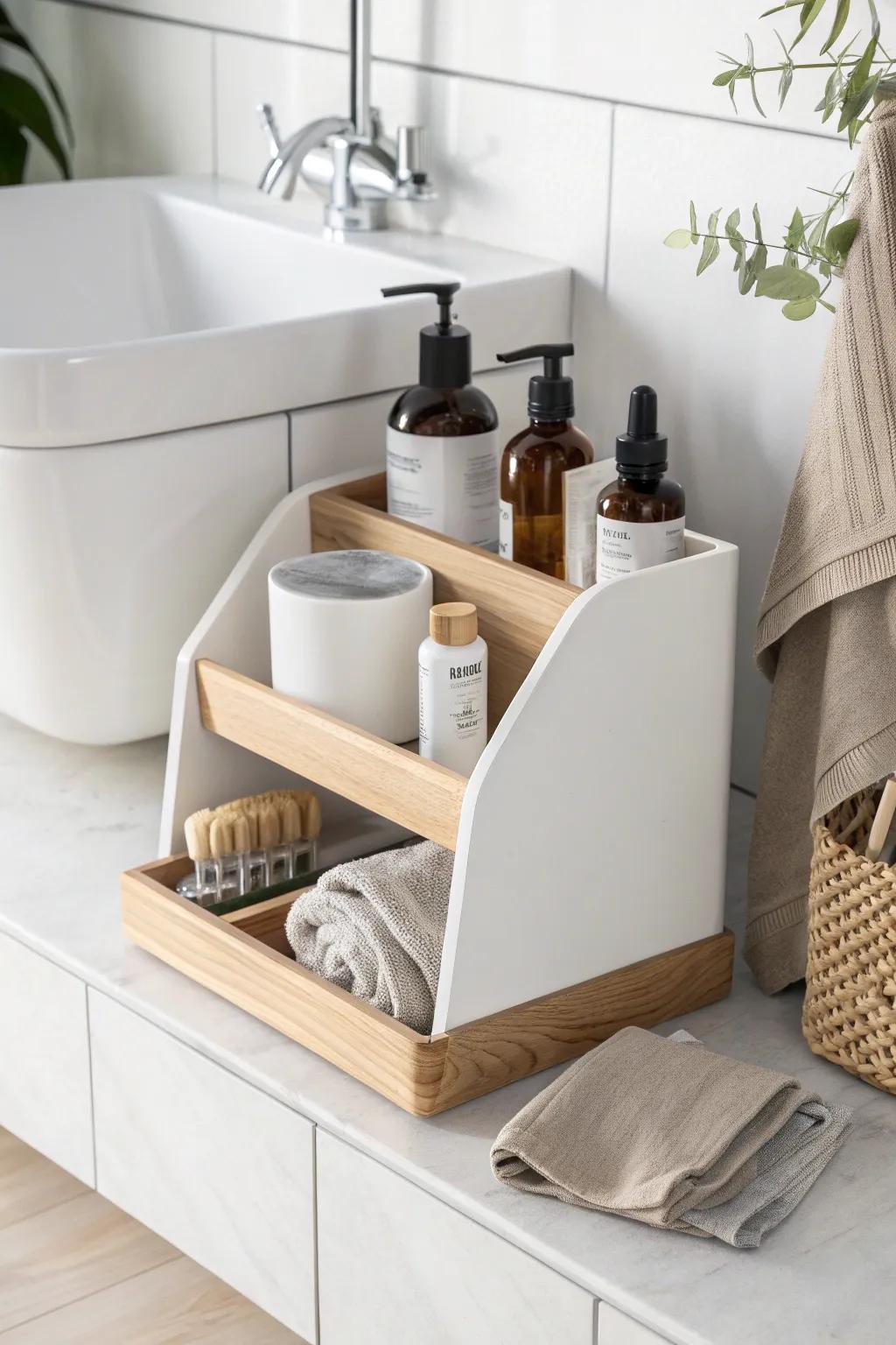 Transform your under-sink chaos into a serene, organized space with a touch of Scandinavian elegance.