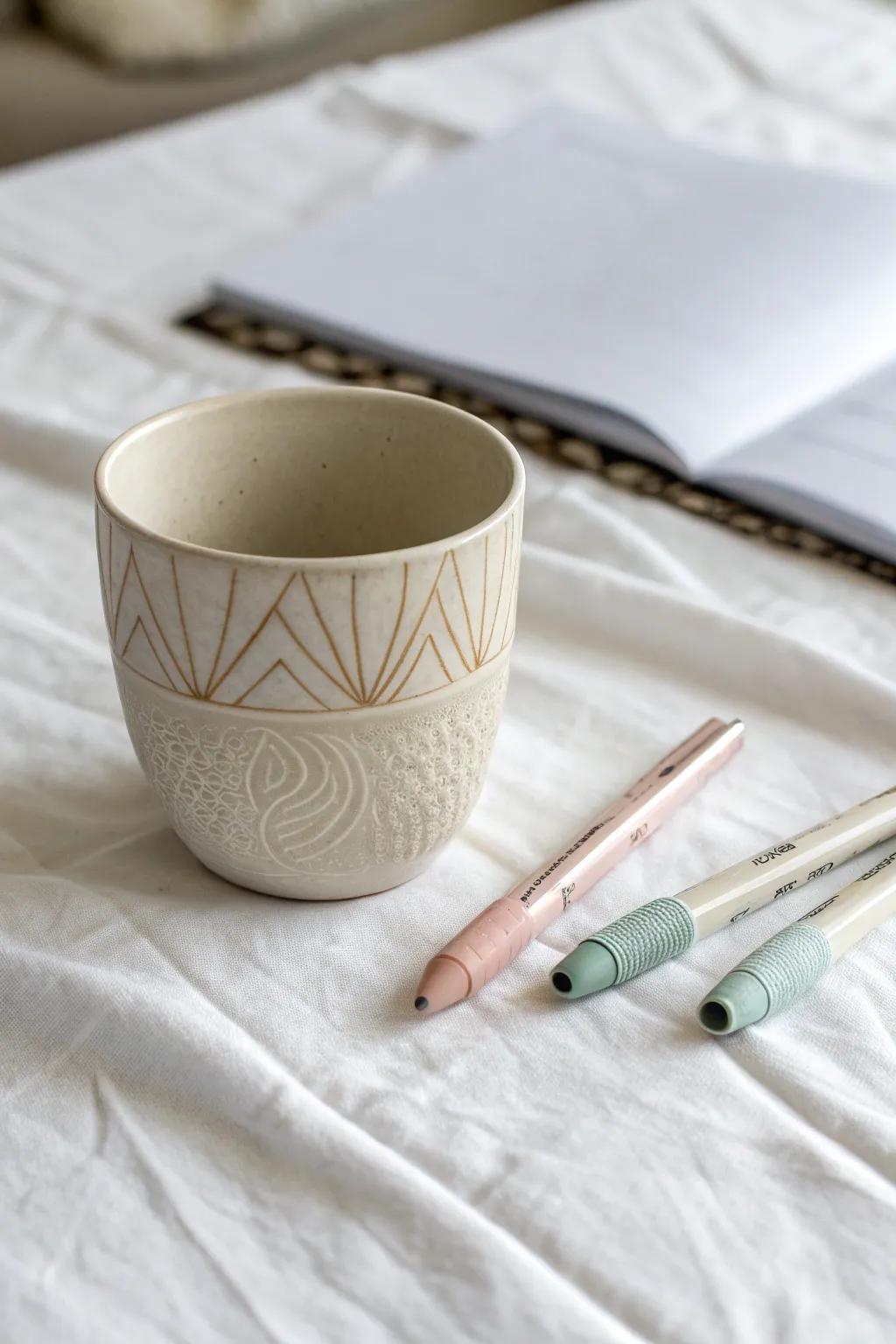 Unleash your creativity: Personalize your wedding cup with a unique doodle!