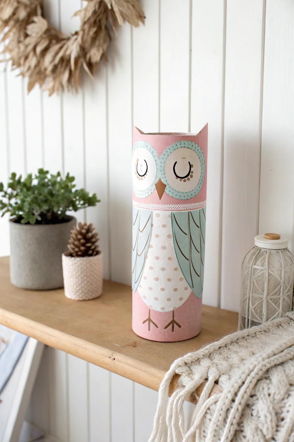 Charming Cardboard Creations: Elevate your daycare crafts with these adorable recycled owls!