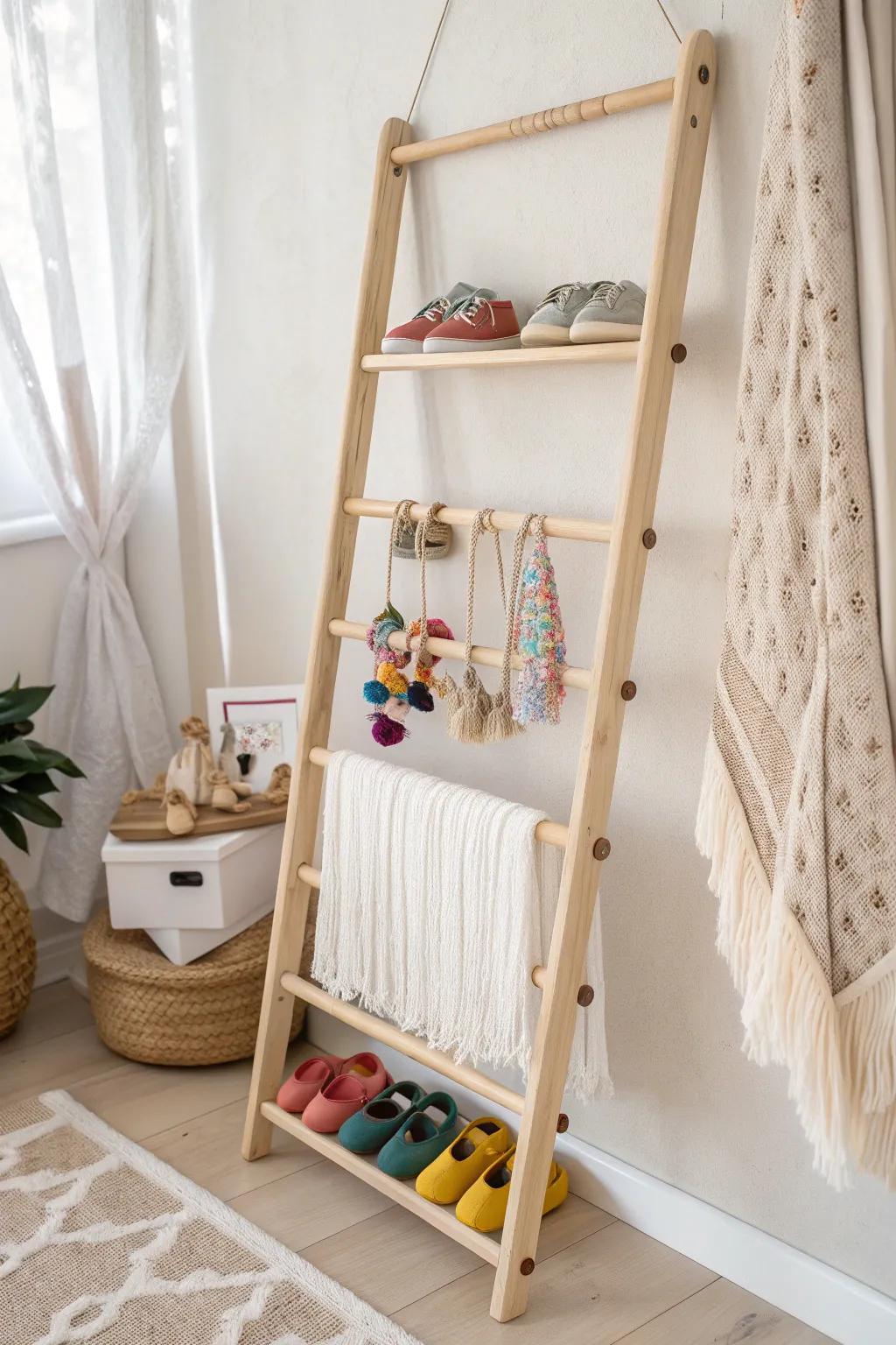 Transform clutter into chic with this minimalist over-the-door rack for doll shoes. Perfect for stylish organization!