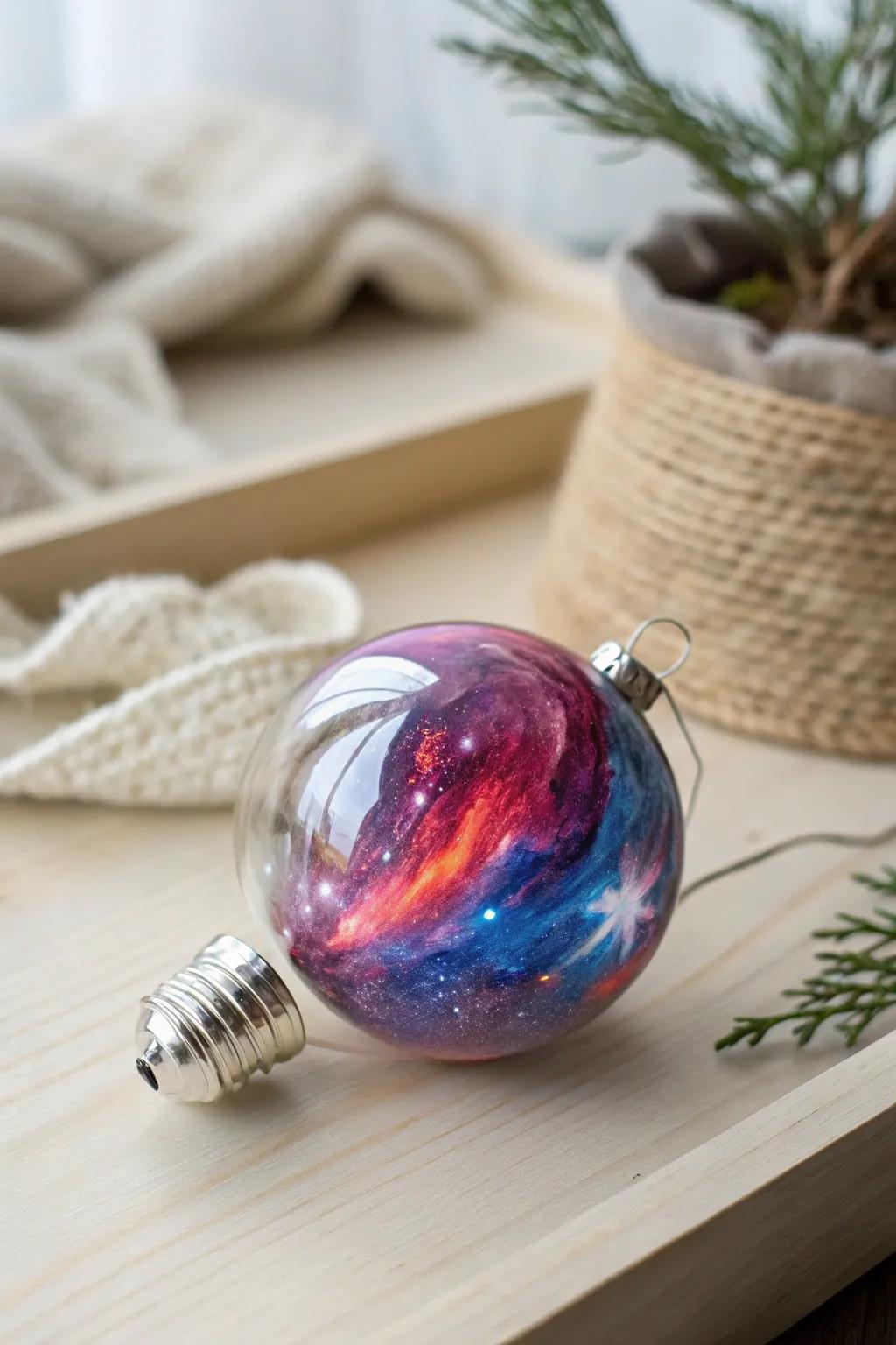 Bring the universe to your tree with DIY galaxy ornaments!