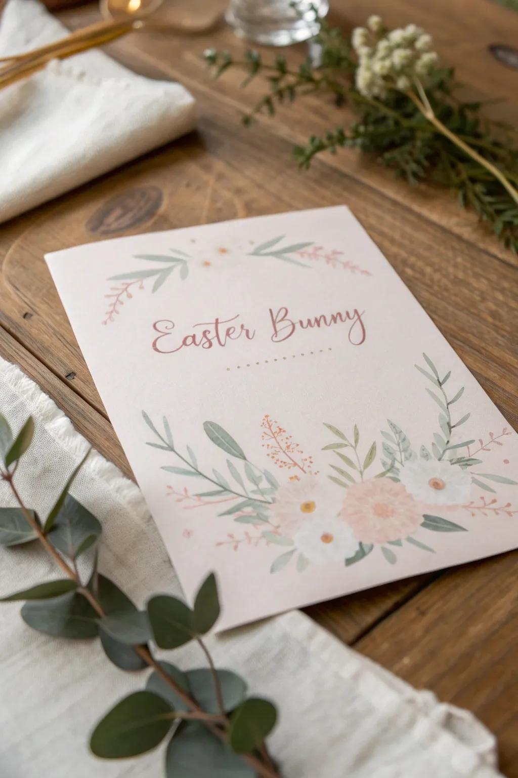 Invite the Easter Bunny with a personal touch of elegance and simplicity.