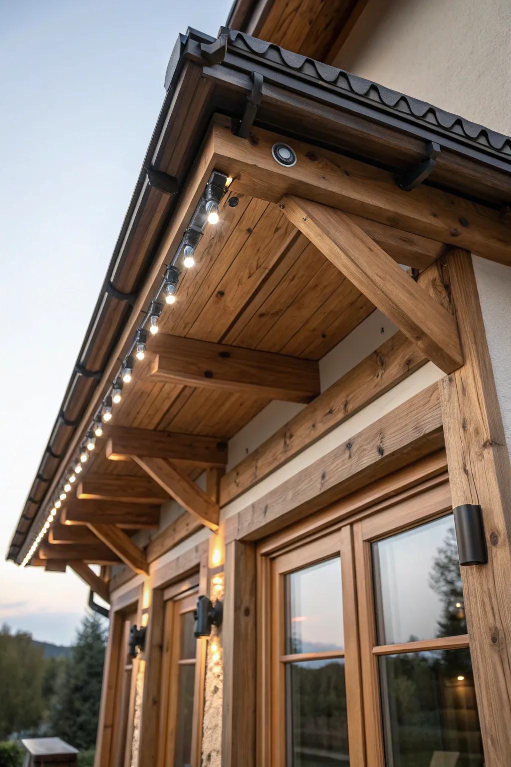 Illuminate your evenings with a handcrafted awning featuring built-in solar lights – where tradition meets innovation.