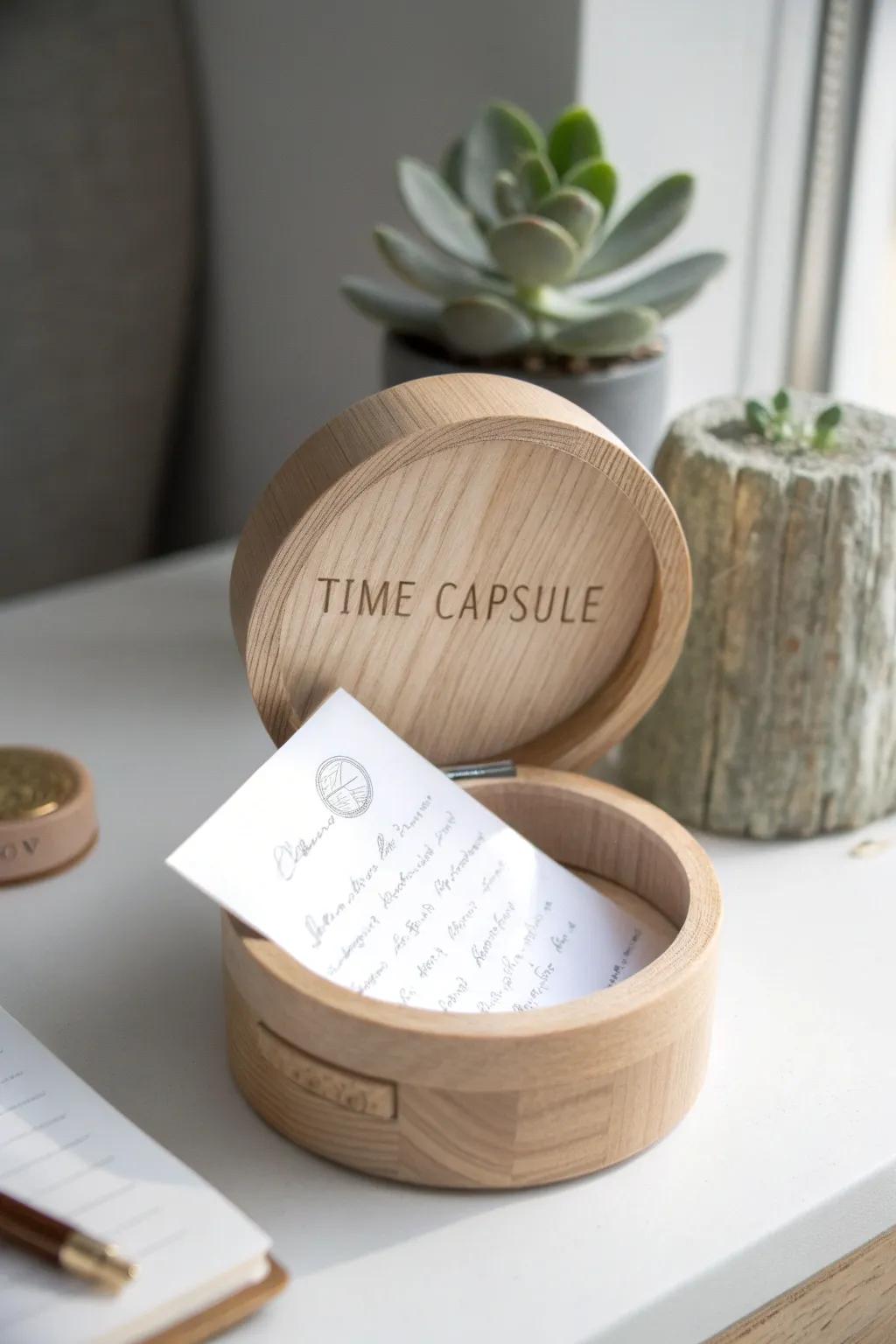 Discover the charm of unexpected finds in your time capsule—each note and doodle a delightful surprise waiting to be uncovered.