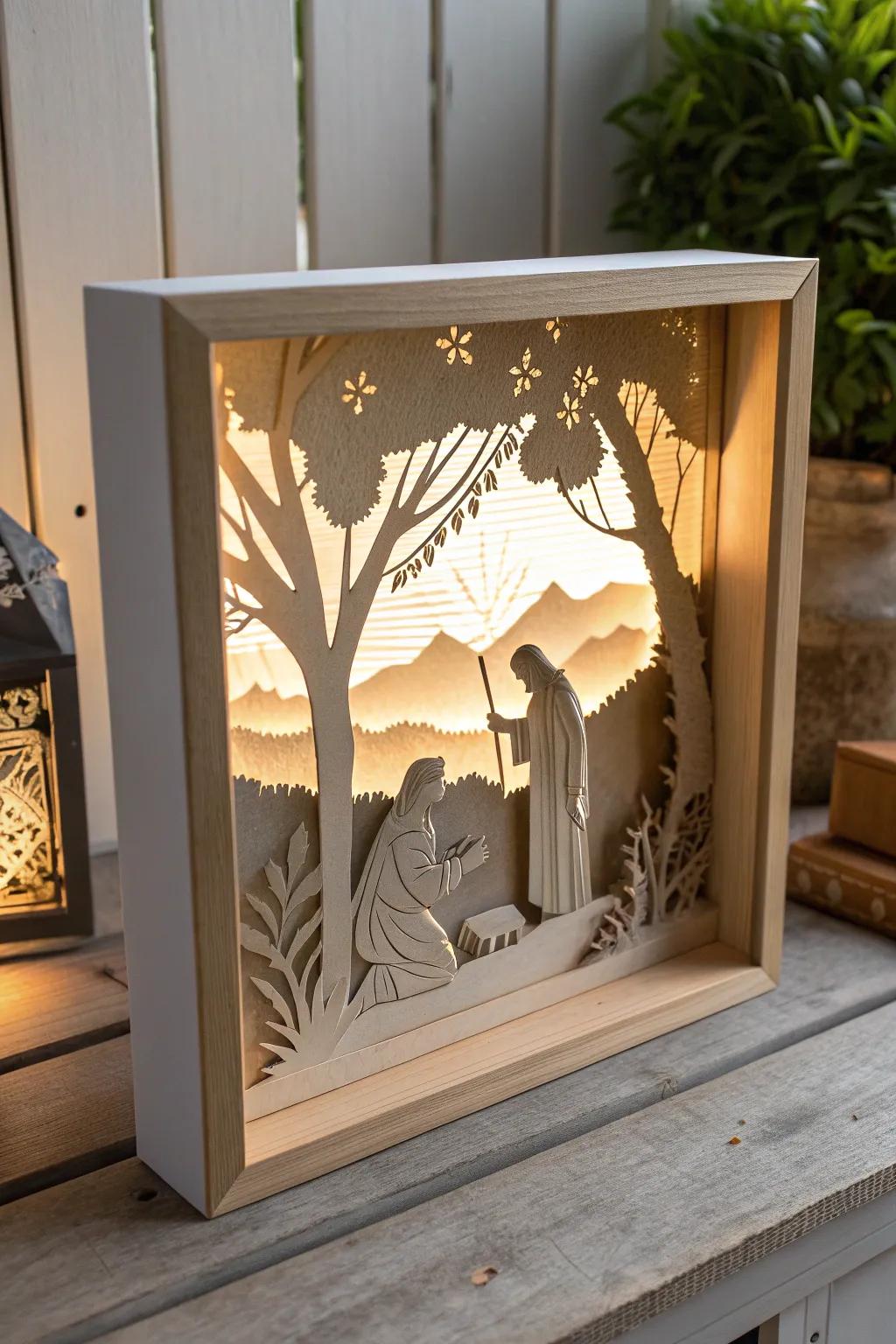 Crafting History: A Minimalist Shadow Box Tribute to John the Baptist