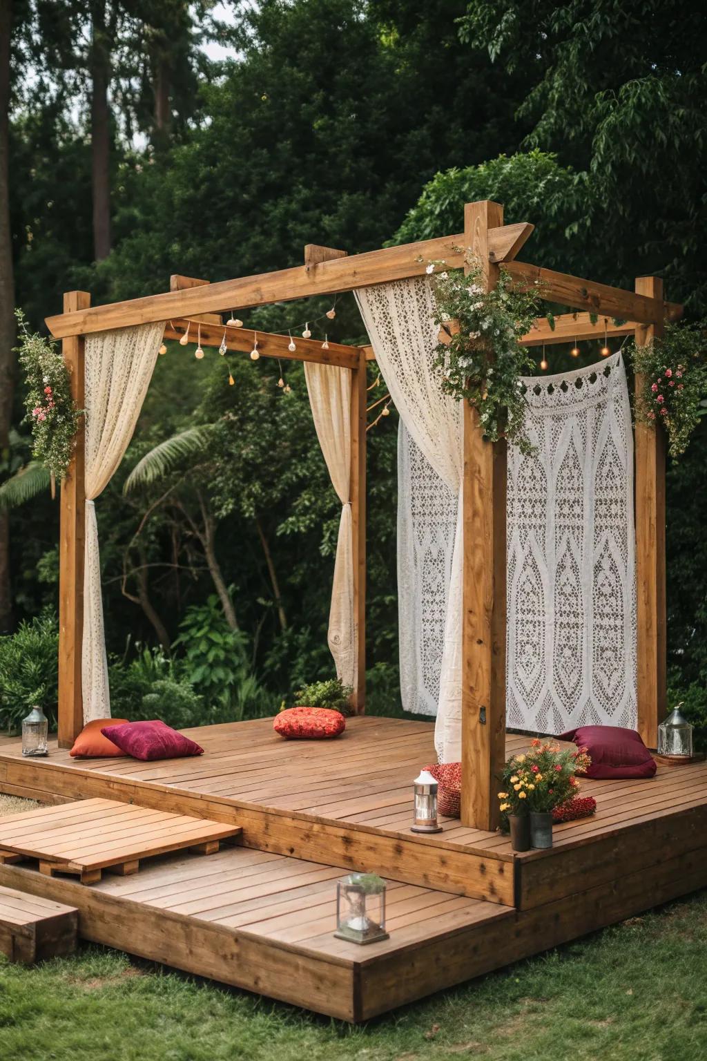 Create magical memories with a charming outdoor theater for endless play and imagination.