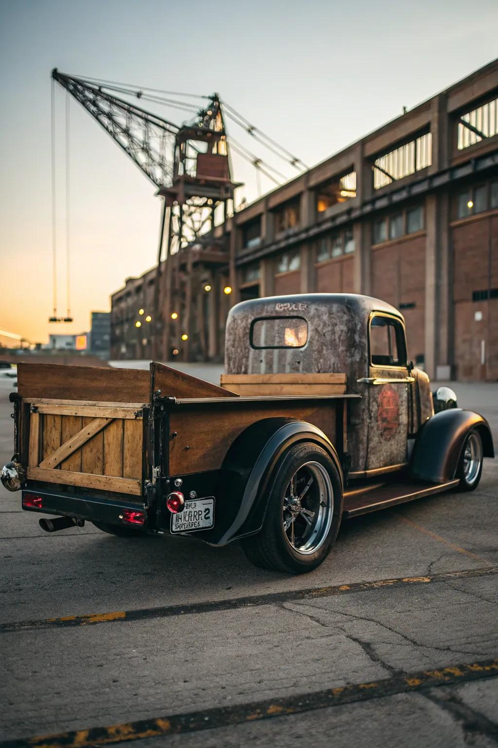 Elevate your ride with an artfully crafted extended tailgate for your rat rod.
