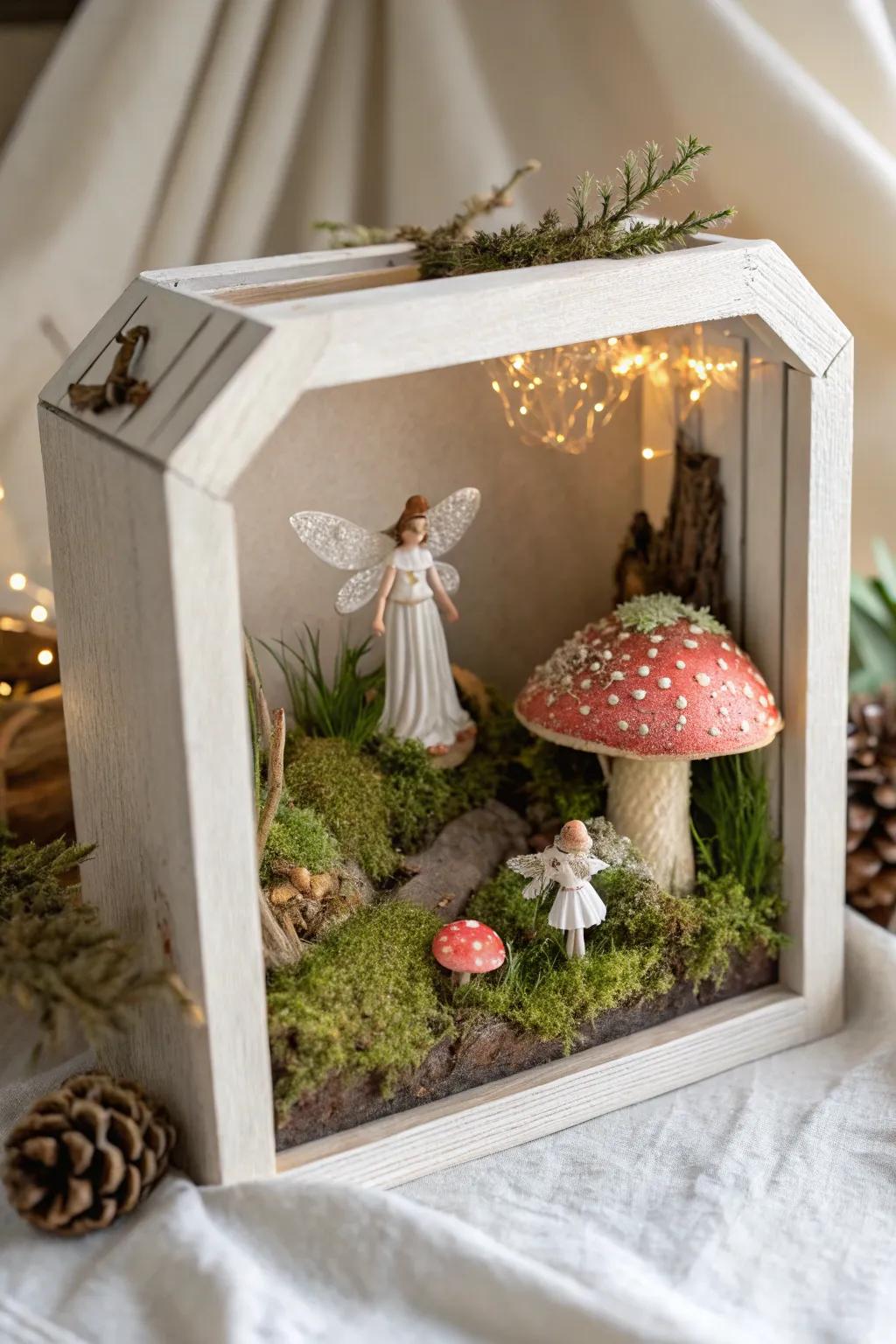 Step into a world of wonder with this enchanting fairytale shadow box.