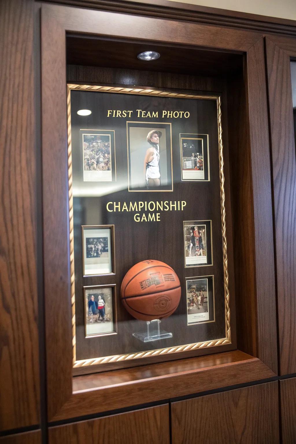 Capture the essence of your sports journey with a handcrafted shadow box—where every memory is a testament to your dedication and growth.